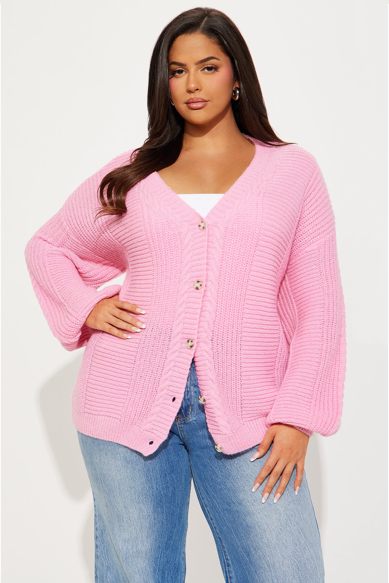Couch Convo Cardigan - Pink