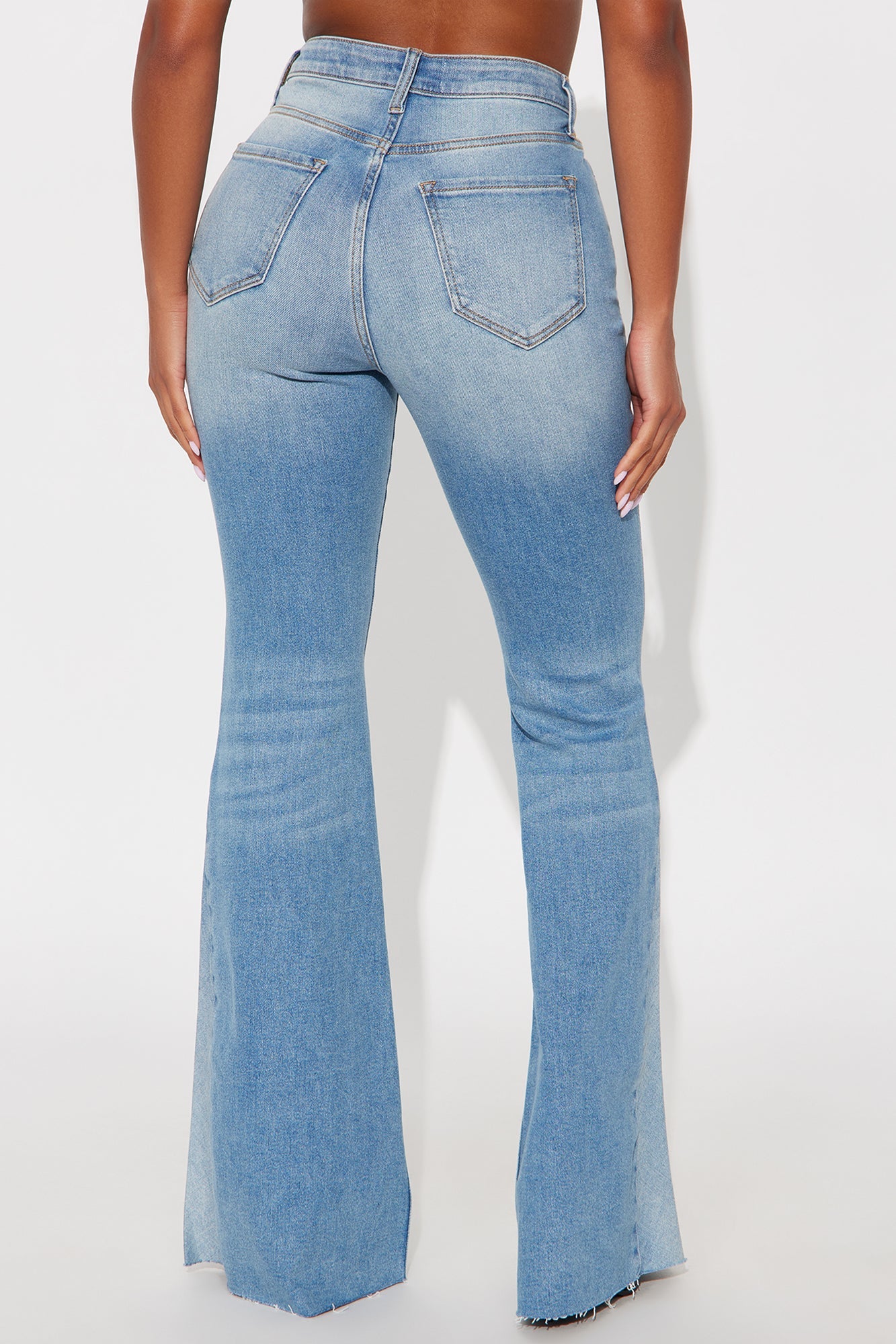 Adelana Bell Bottom Flare Jeans - Medium Wash