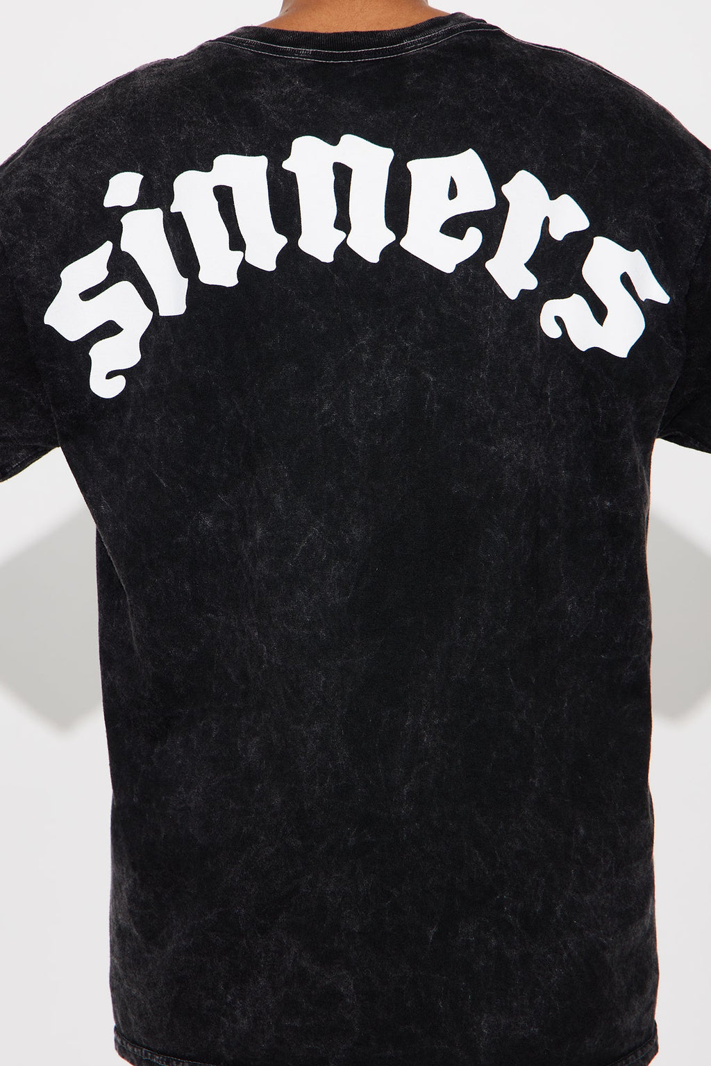 Ain't No Saint Washed Tee - Black