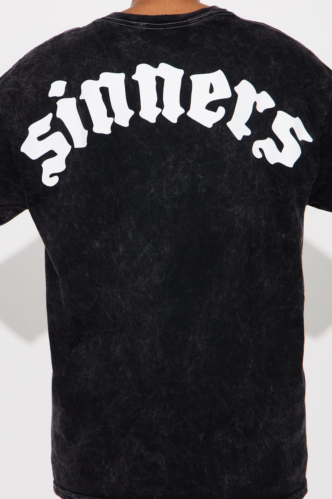 Ain't No Saint Washed Tee - Black
