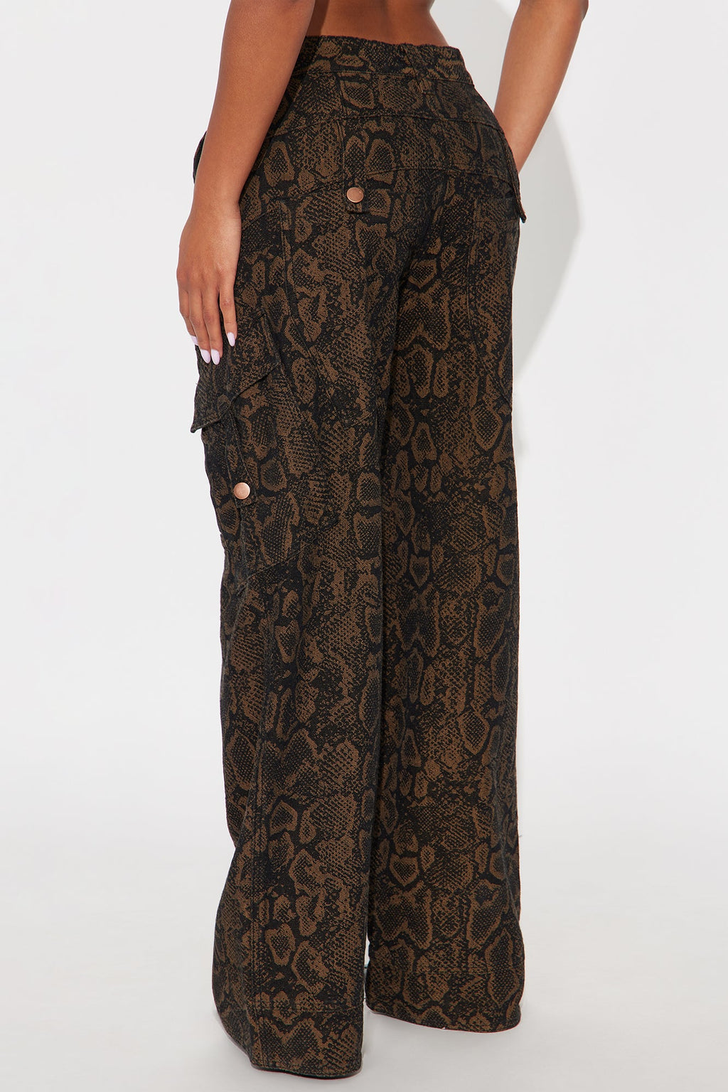Bite Back Cargo Straight Leg Jeans - Brown/combo