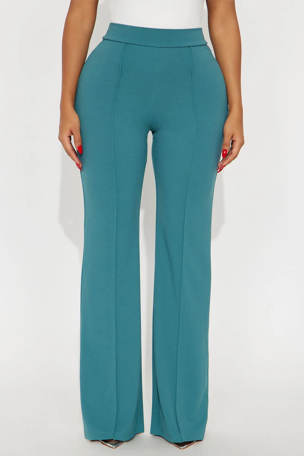 Victoria High Waisted Dress Pants - Jade 