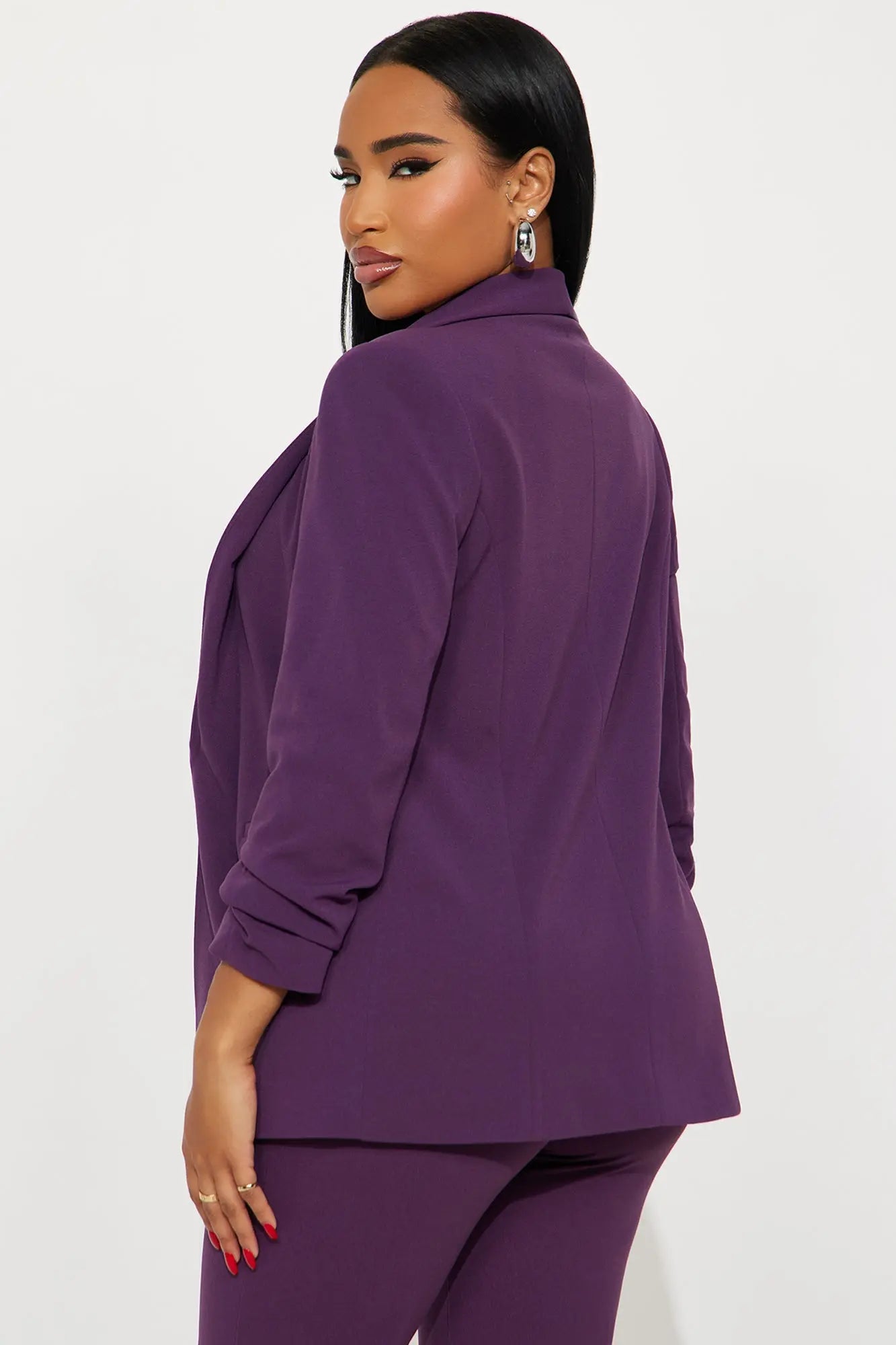 The Celine Blazer - Plum 