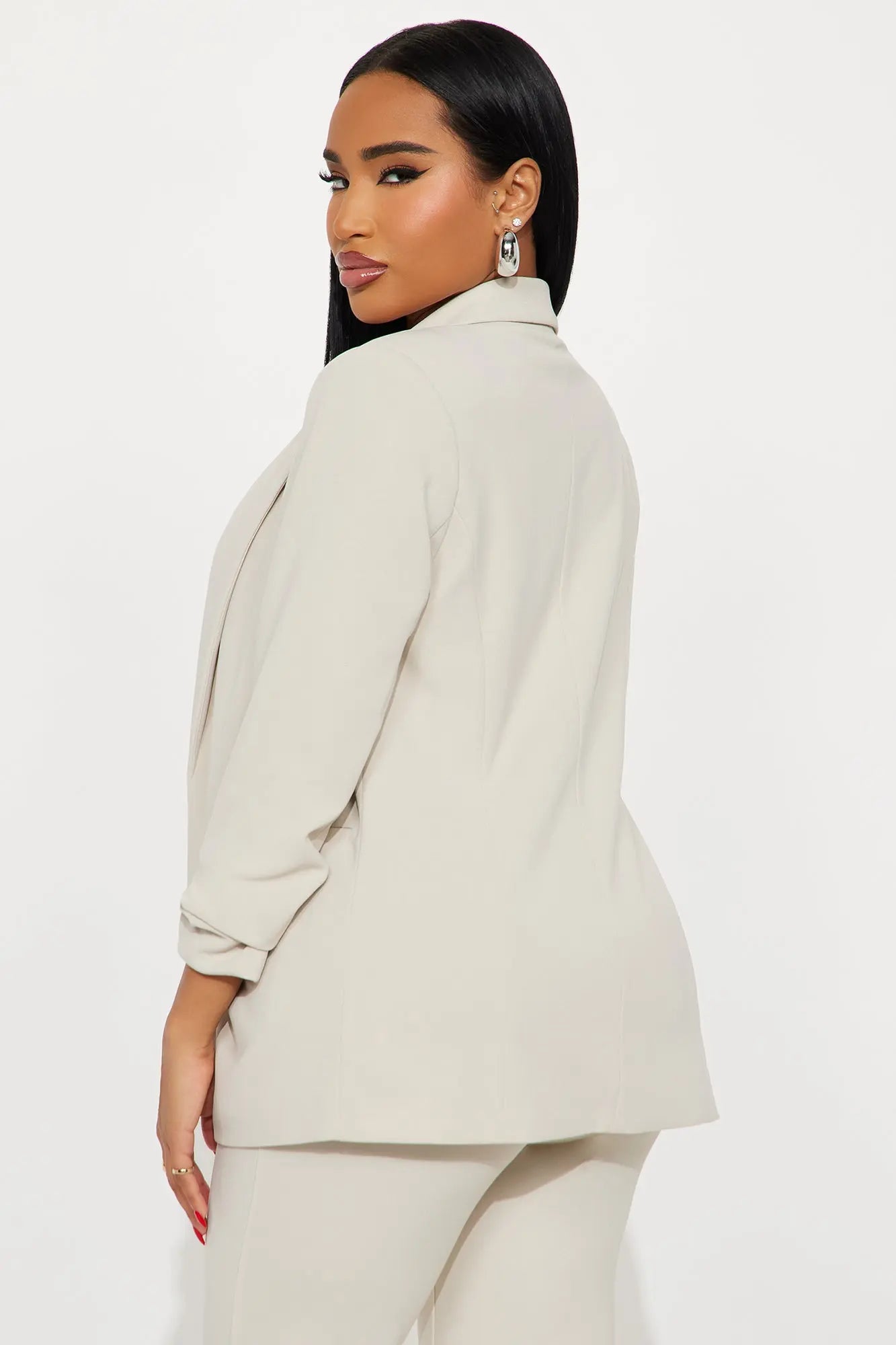 The Celine Blazer - Oatmeal 