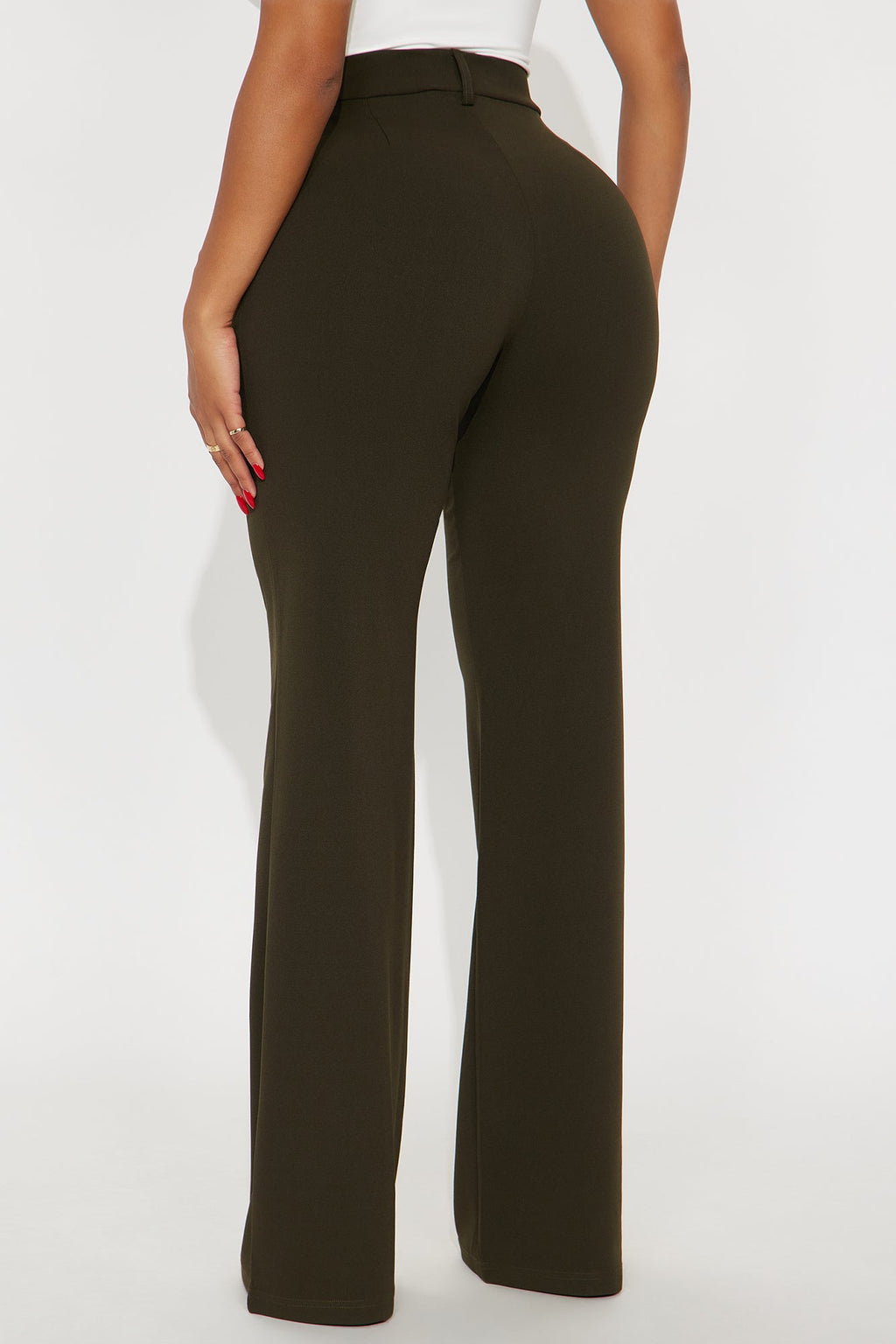 Heidi Wide Leg Trouser Pant - Olive