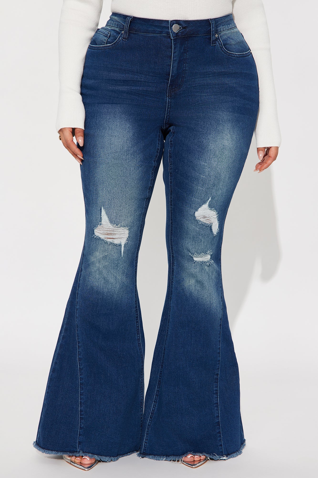 Come Correct Stretch Flare Jeans - Dark Wash