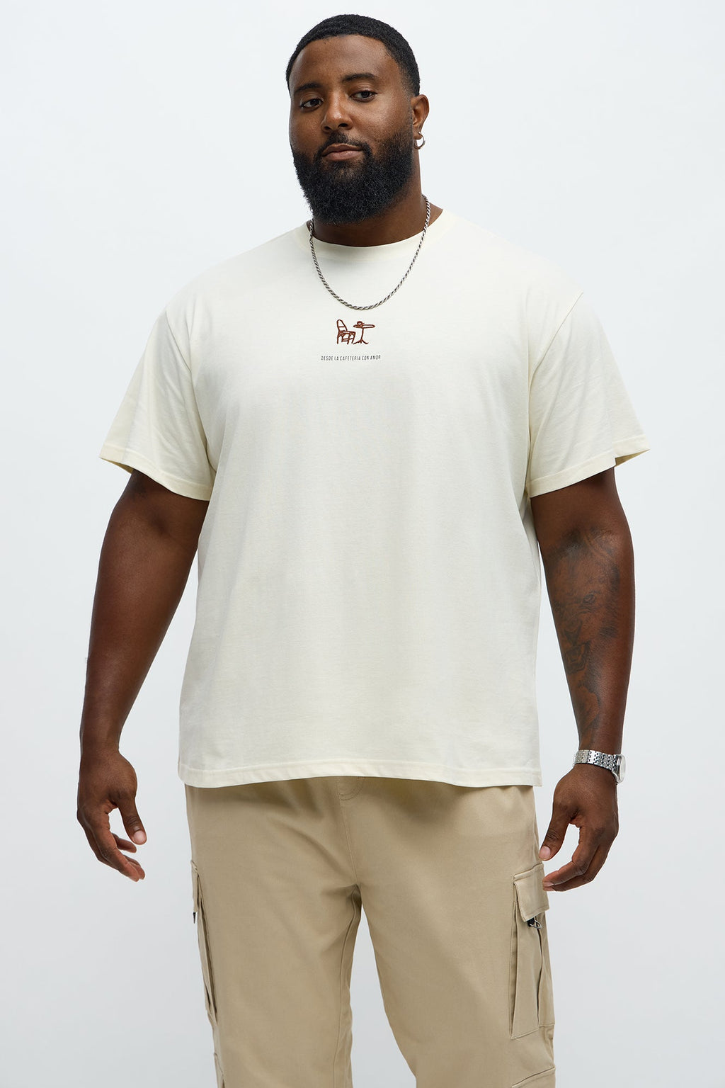 Fresh Coffee Short Sleeve Tee - Cream