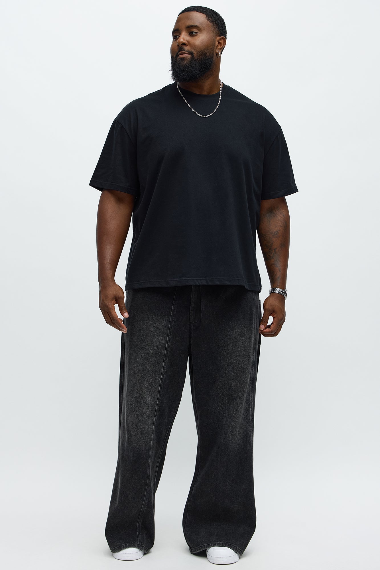 Premium Relaxed Soft Cotton Tee - Black