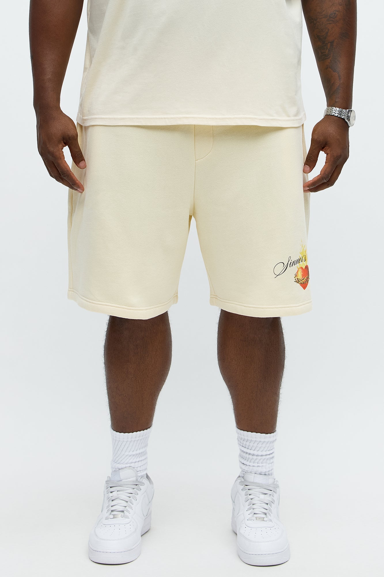 Sinners Club Sweatshort - Cream