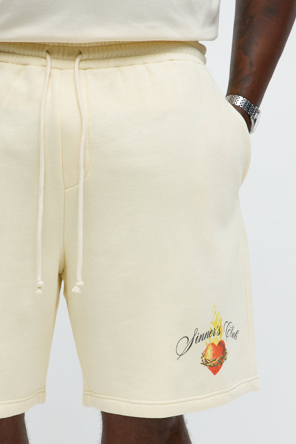 Sinners Club Sweatshort - Cream