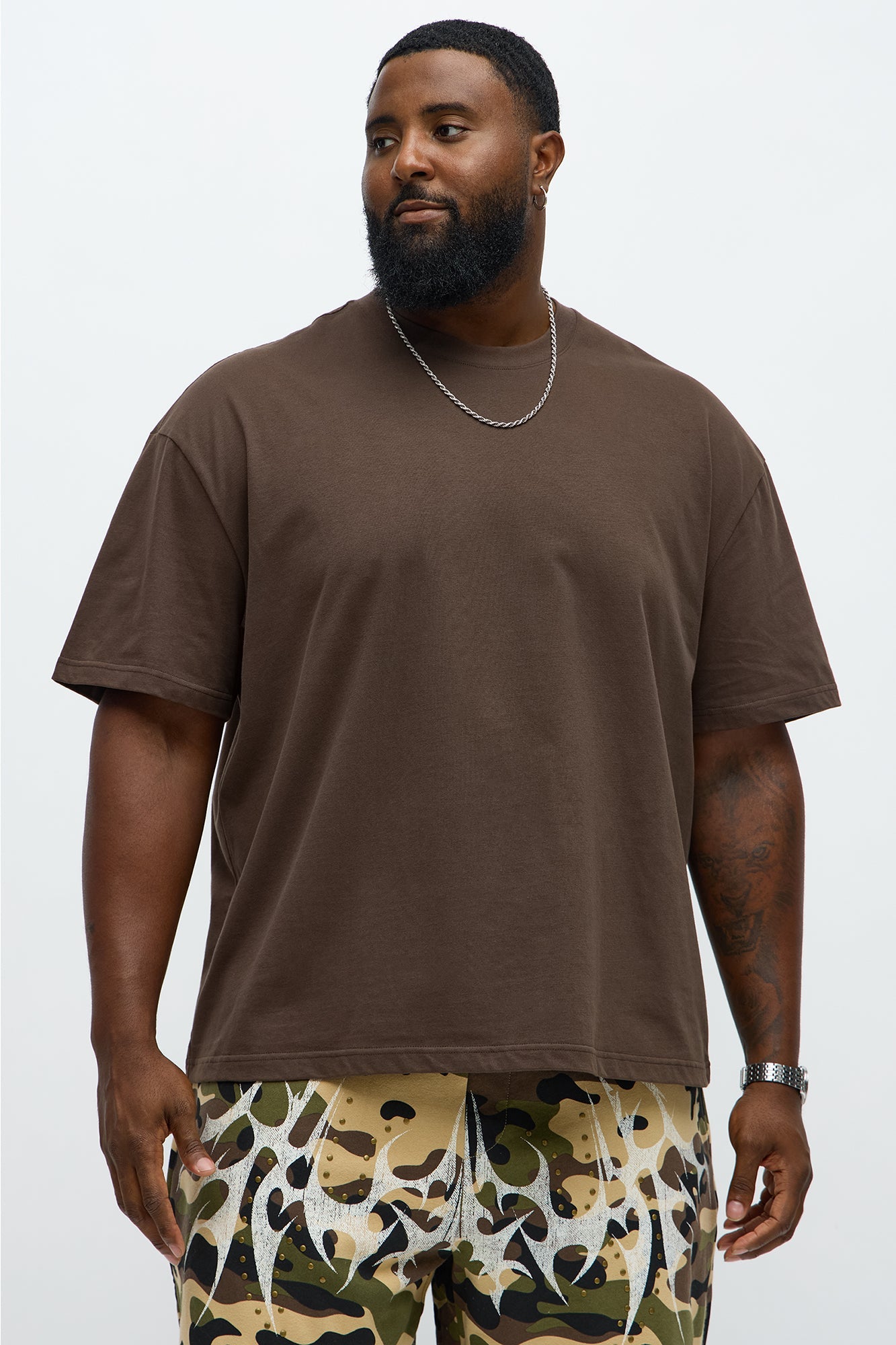 Premium Relaxed Soft Cotton Tee - Brown