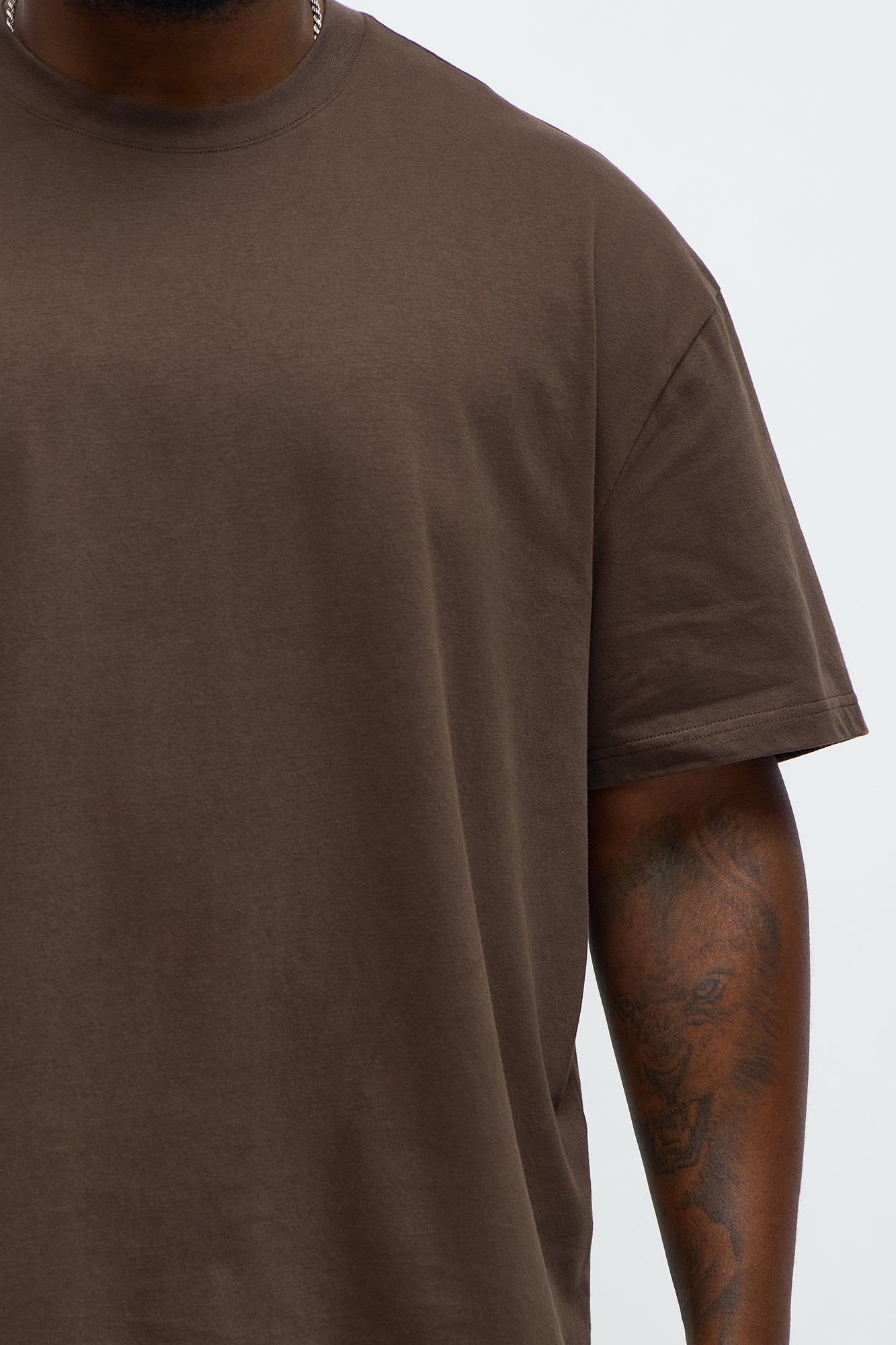 Premium Relaxed Soft Cotton Tee - Brown
