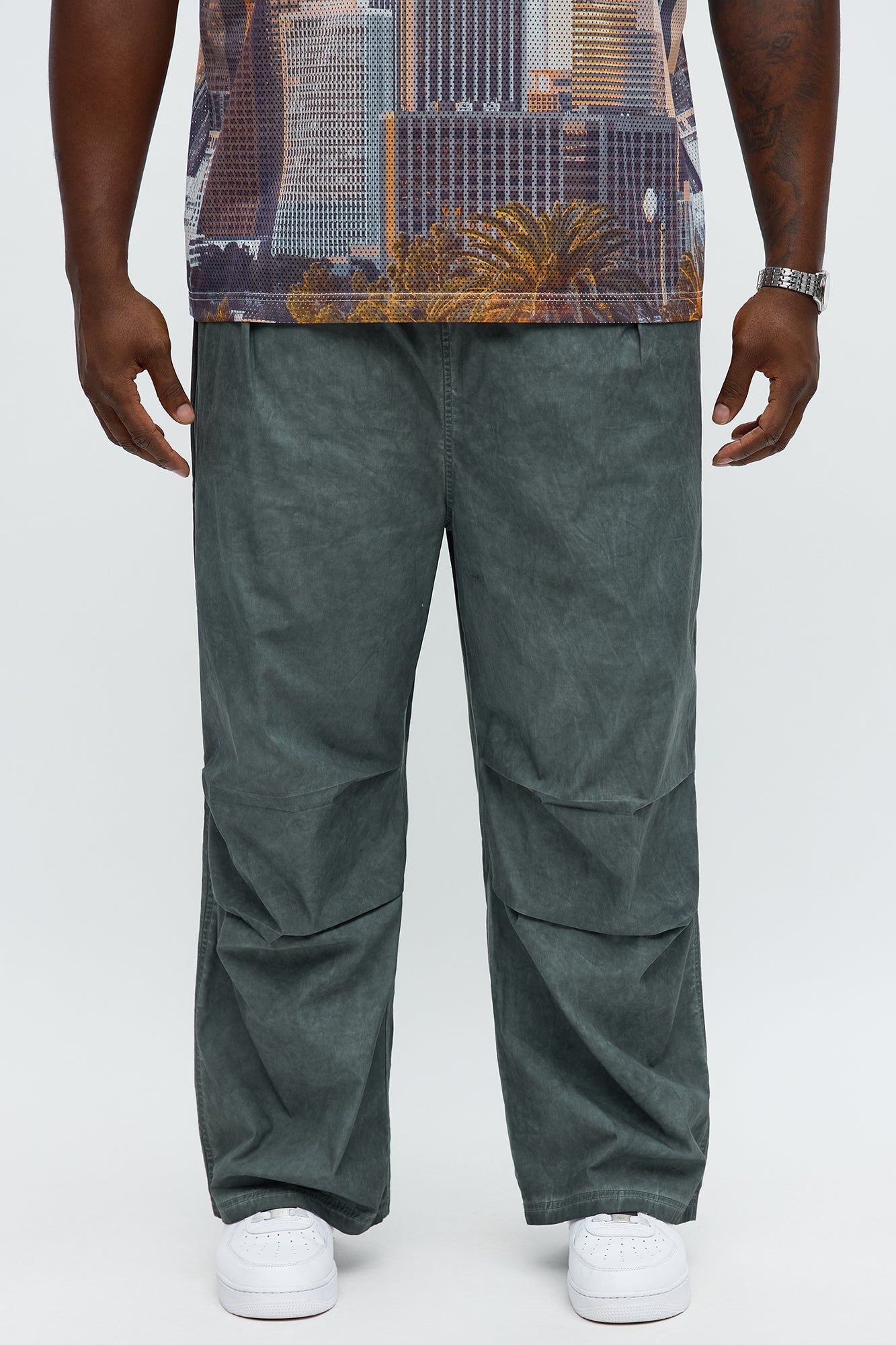Baggy Hit Below The Belt Pants - Slate Grey