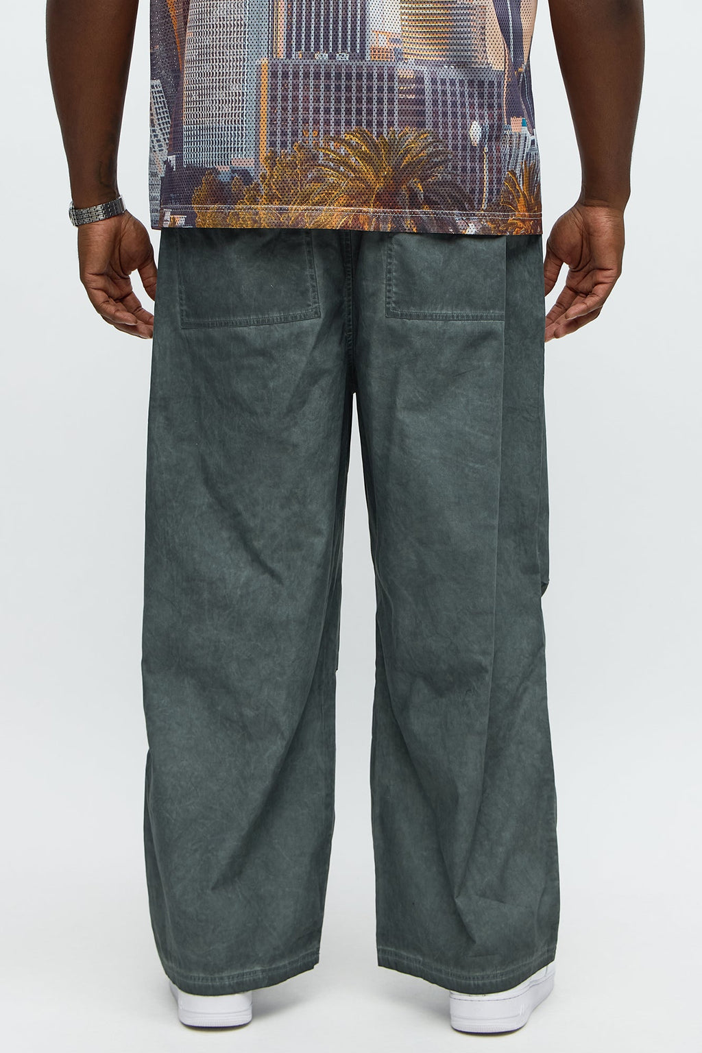 Baggy Hit Below The Belt Pants - Slate Grey