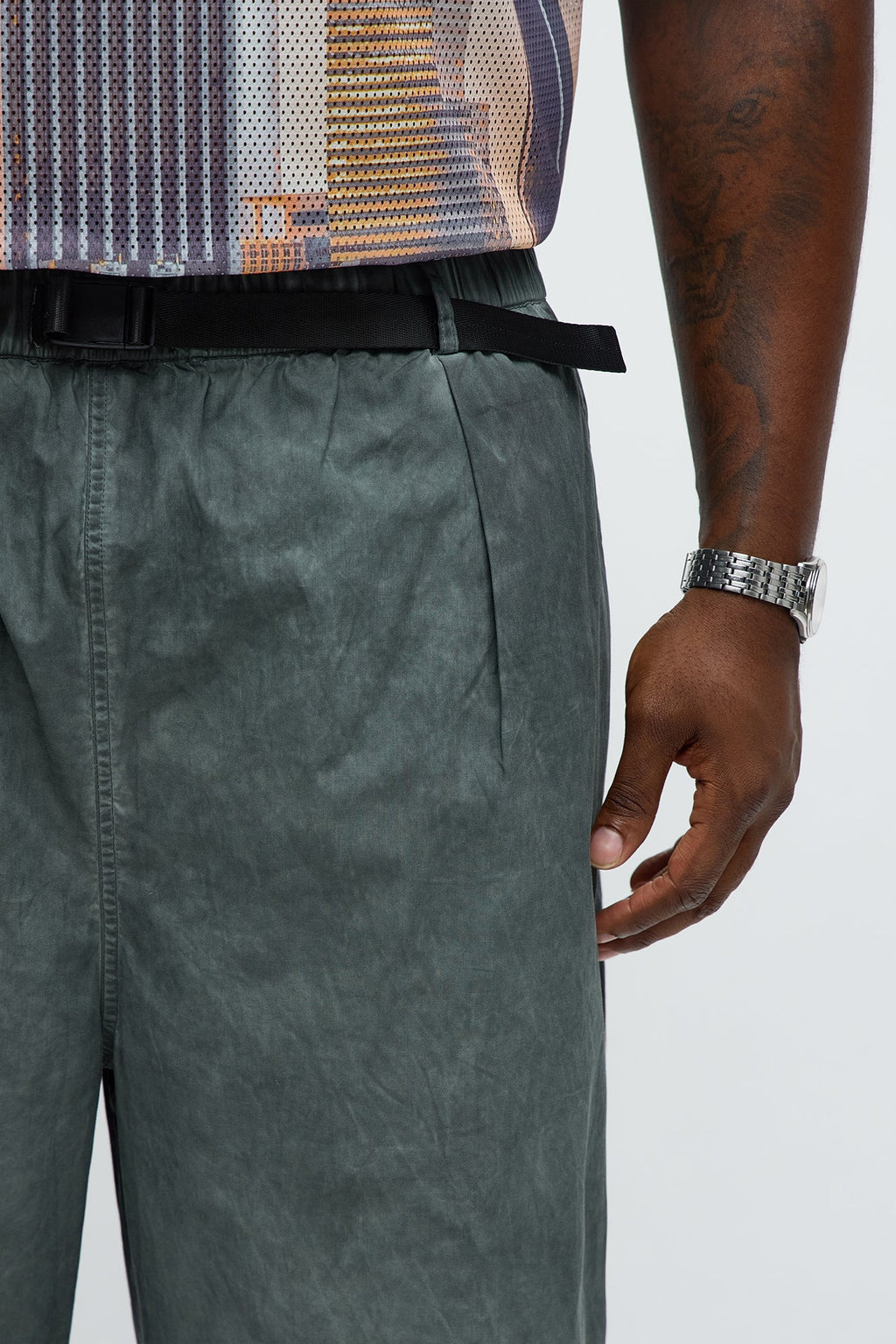 Baggy Hit Below The Belt Pants - Slate Grey