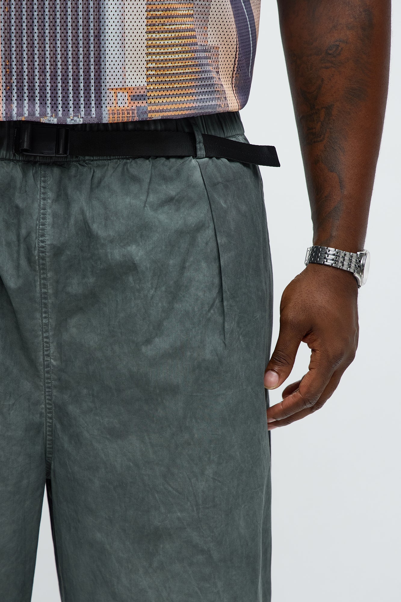 Baggy Hit Below The Belt Pants - Slate Grey