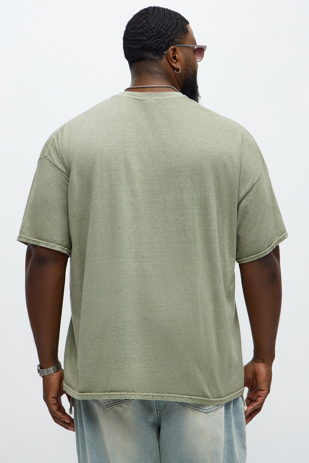 Endless Glamour Oversized Short Sleeve Tee - Olive