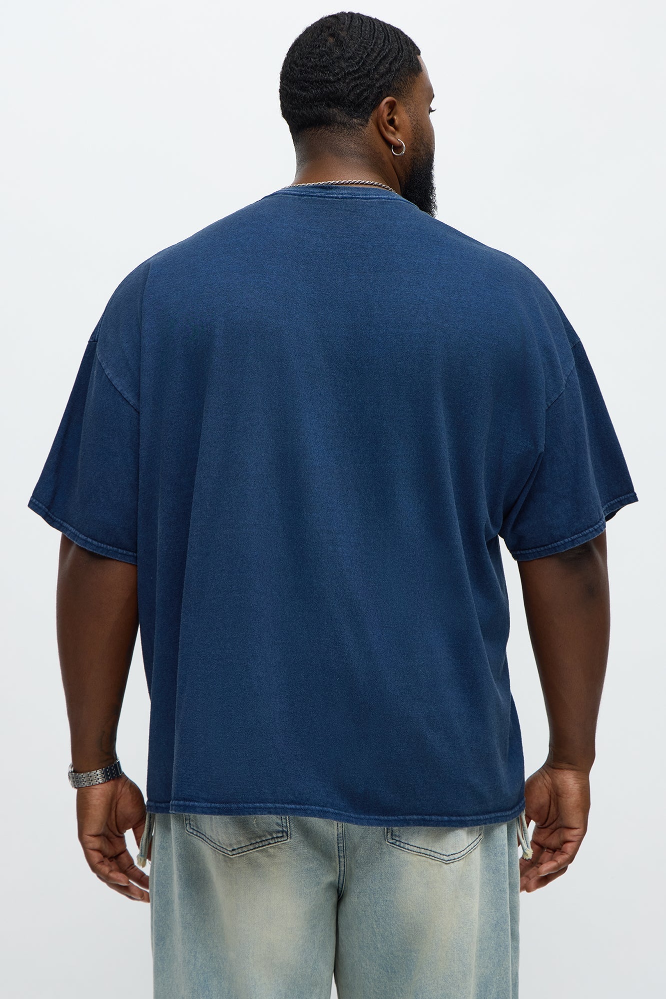 Venice Beach California Oversized Short Sleeve Tee - Navy Wash