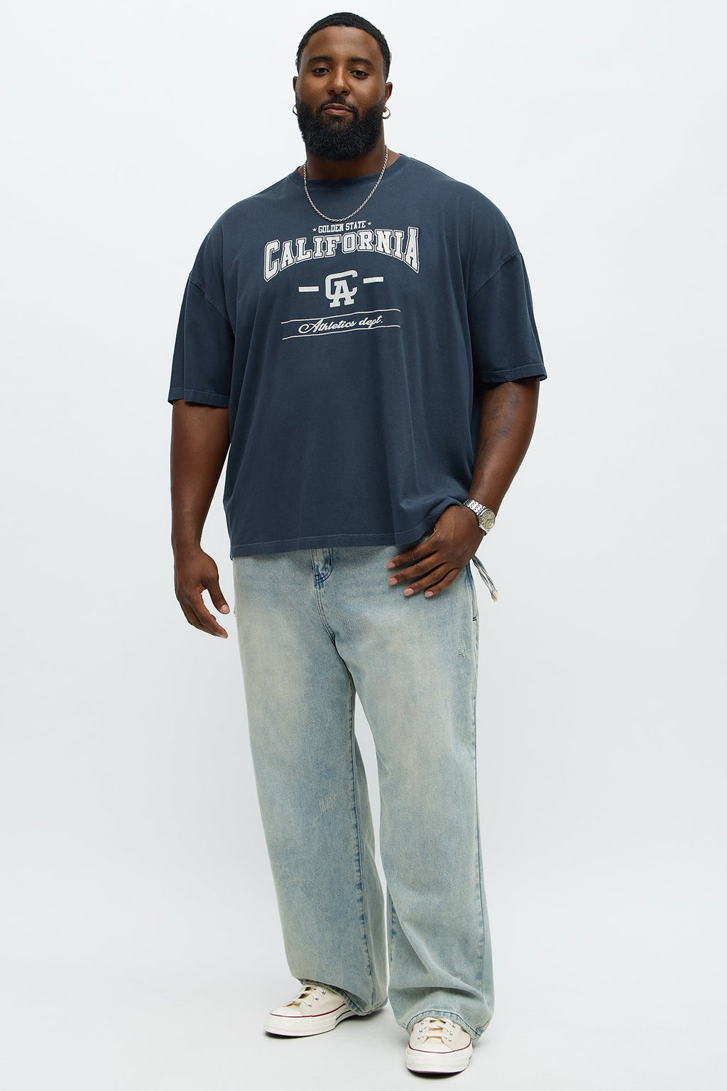 California Athletics Department Oversized Short Sleeve Tee - Navy