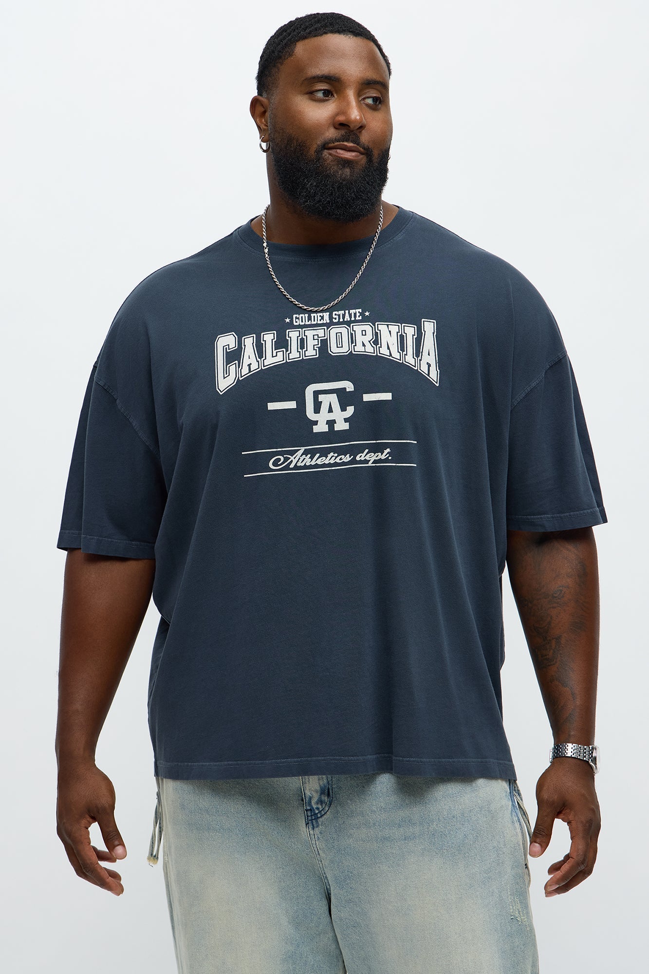 California Athletics Department Oversized Short Sleeve Tee - Navy