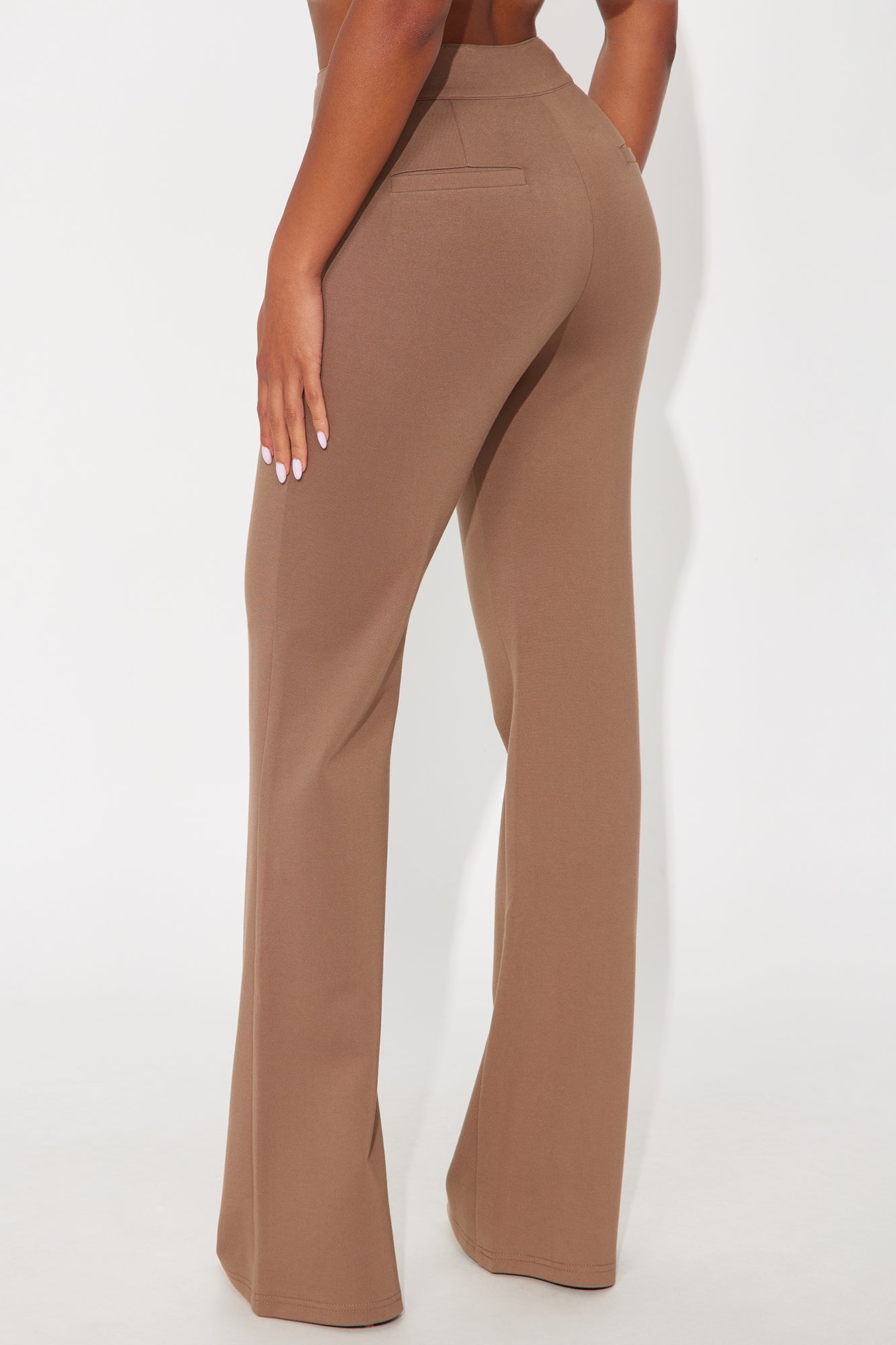 Esme Straight Leg Ponte Pant 33″ - Mocha