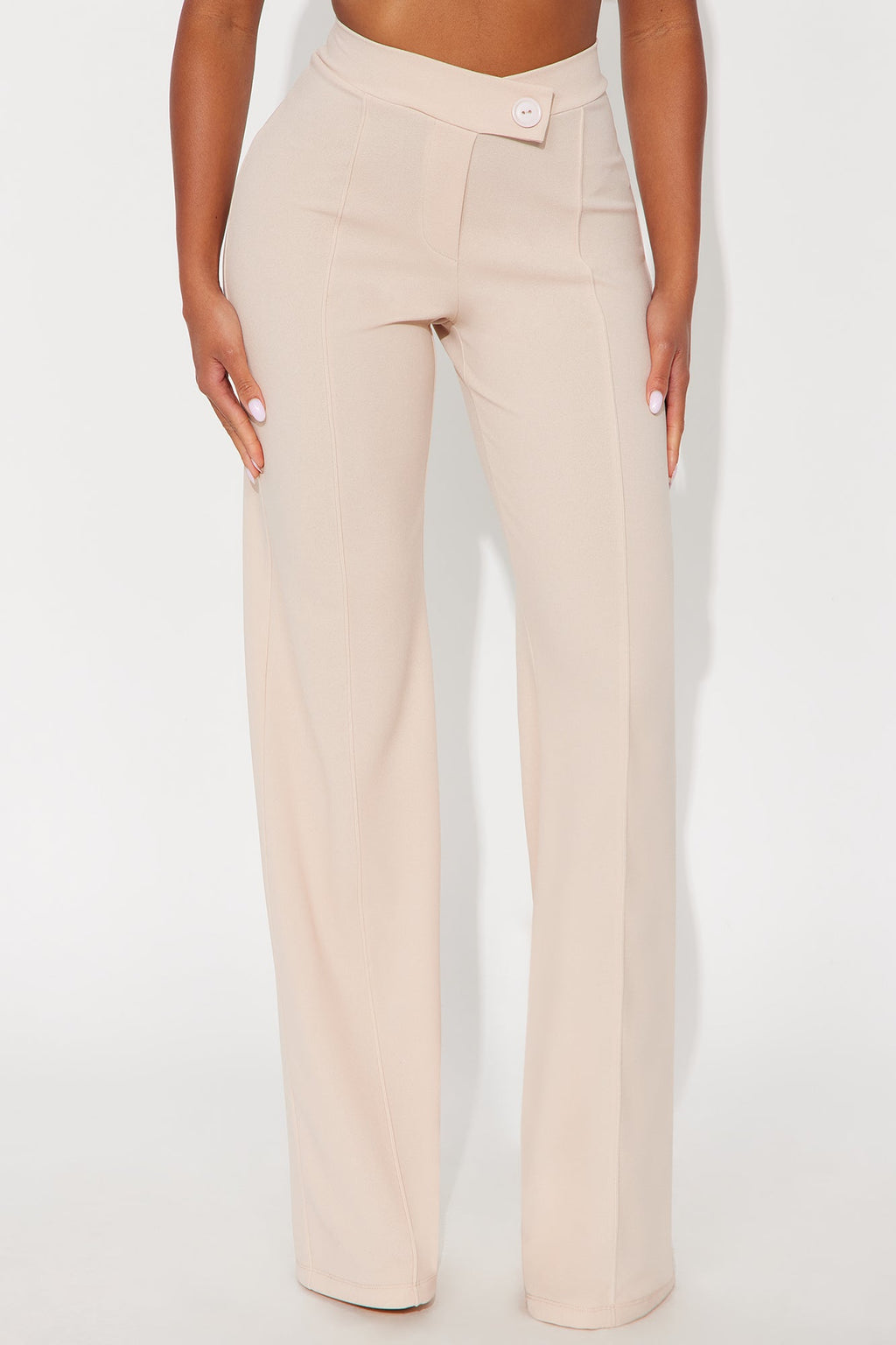 Tall Call It Even Wide Leg Dress Pants - Oatmeal