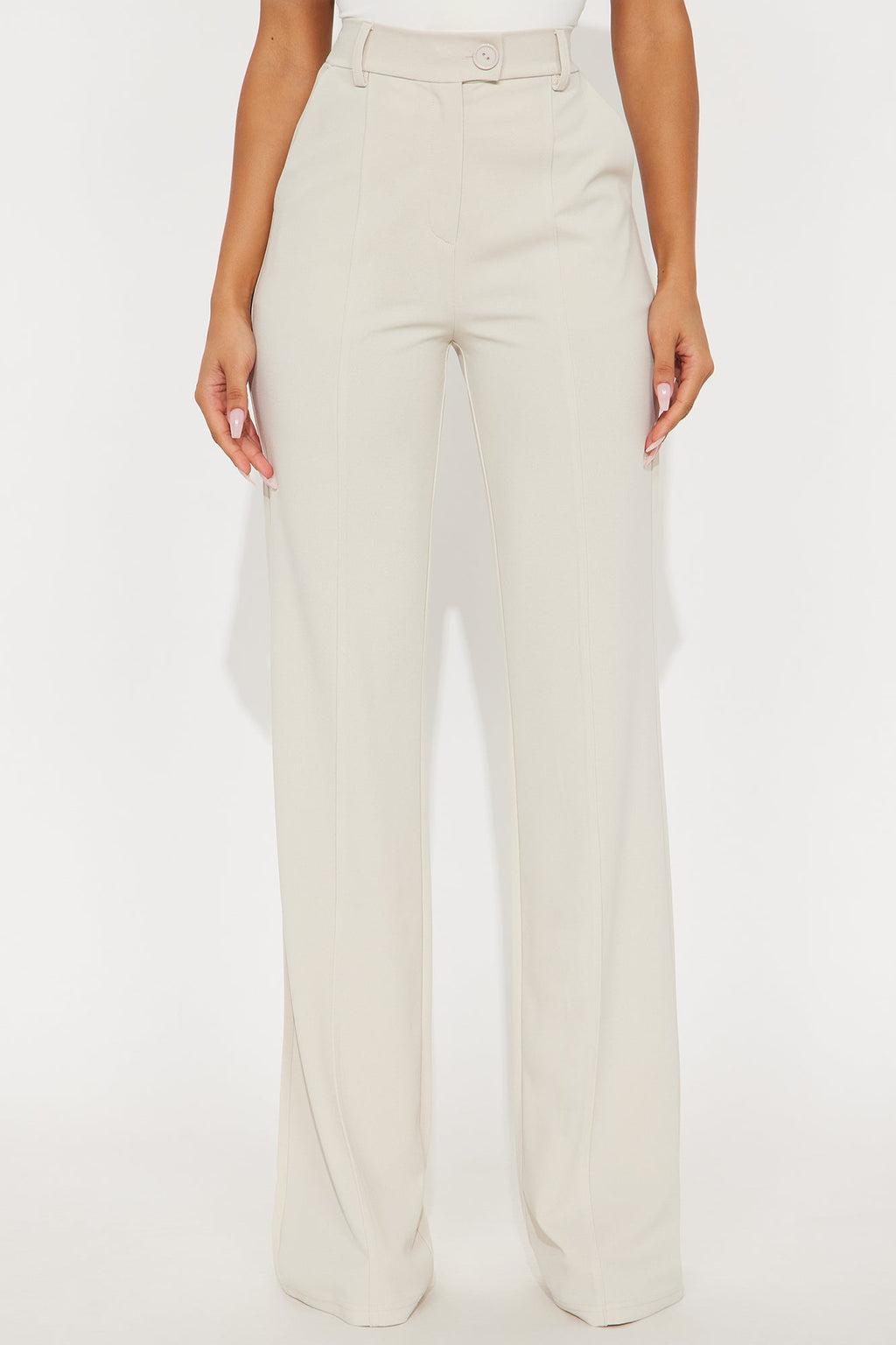 Tall Heidi Wide Leg Trouser Pant - Oatmeal