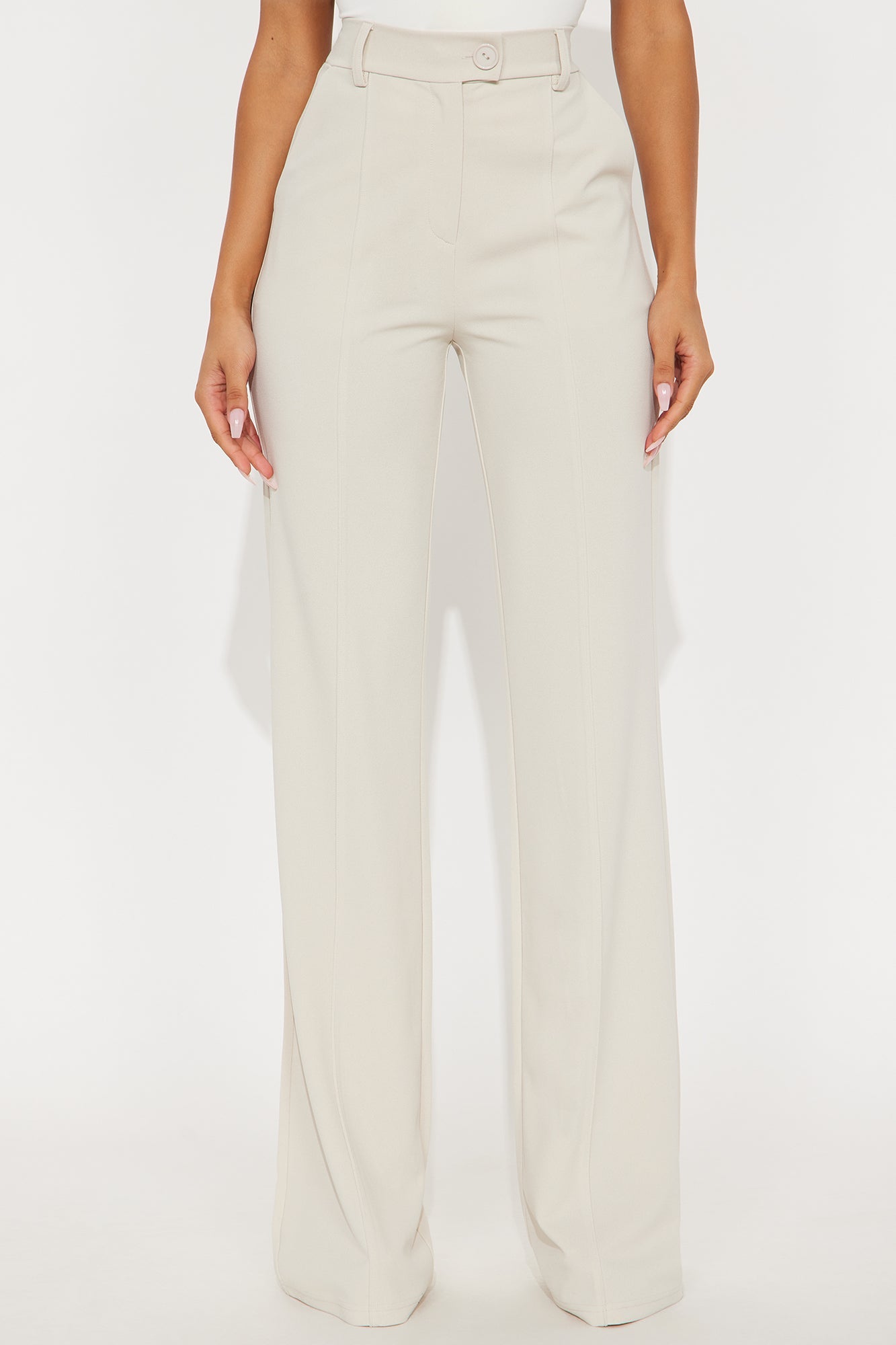 Tall Heidi Wide Leg Trouser Pant - Oatmeal