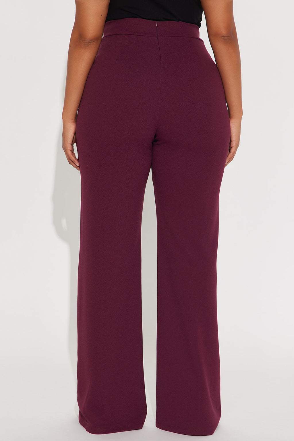 Tall Victoria High Waisted Dress Pants - Burgundy