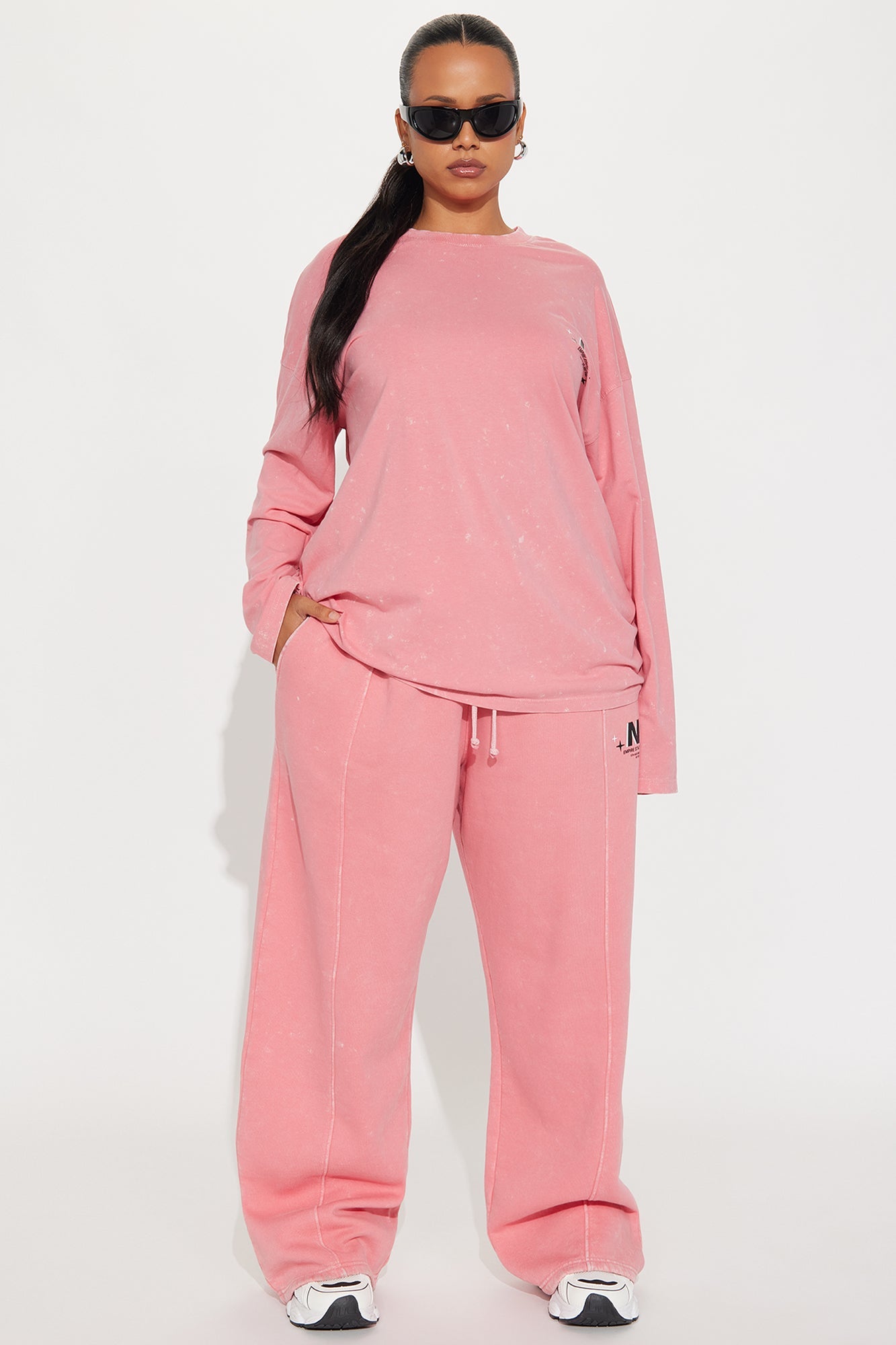Meet In Manhattan Washed Pants - Pink