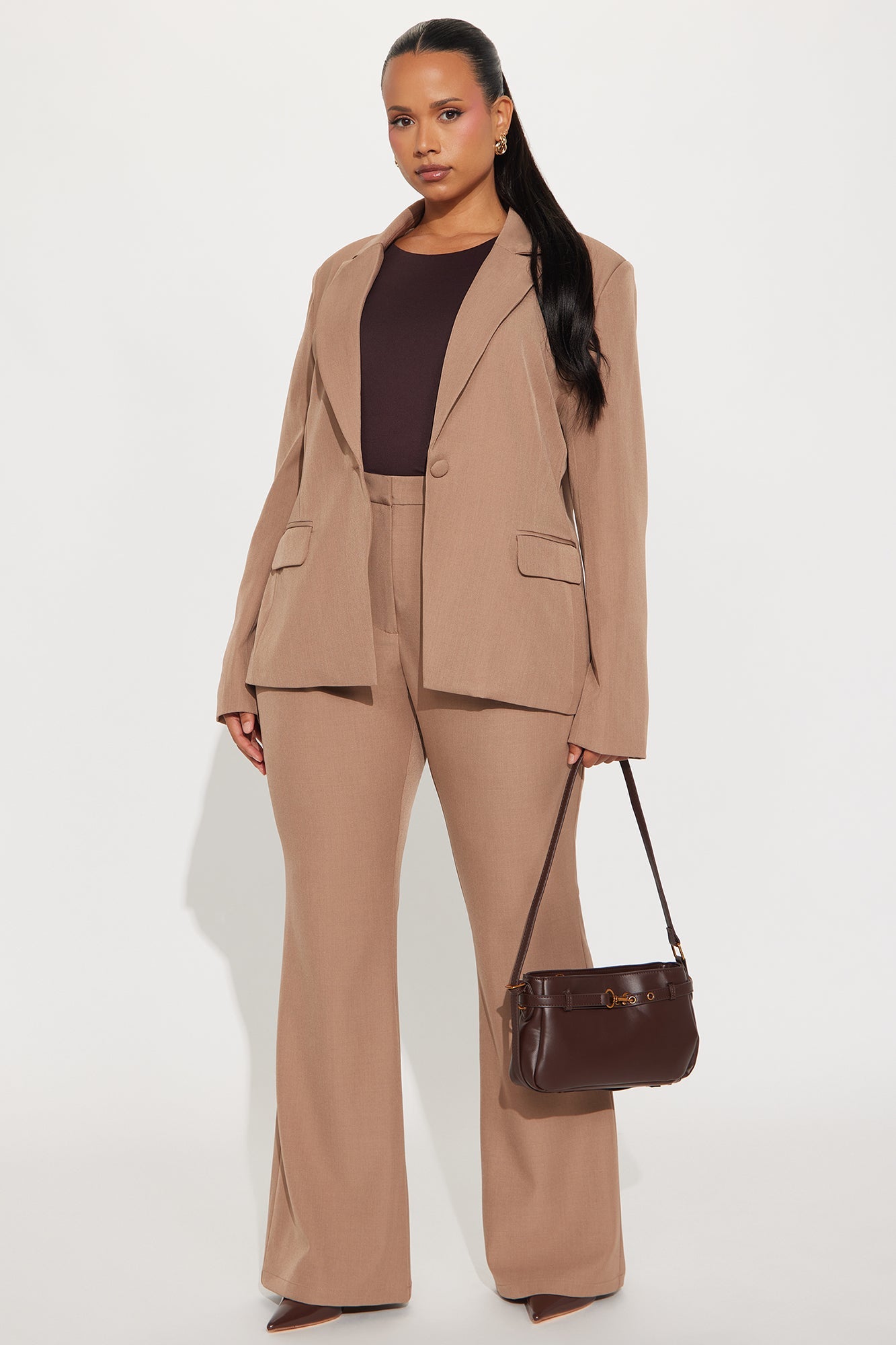 Breaking Even Flare Trouser - Chestnut