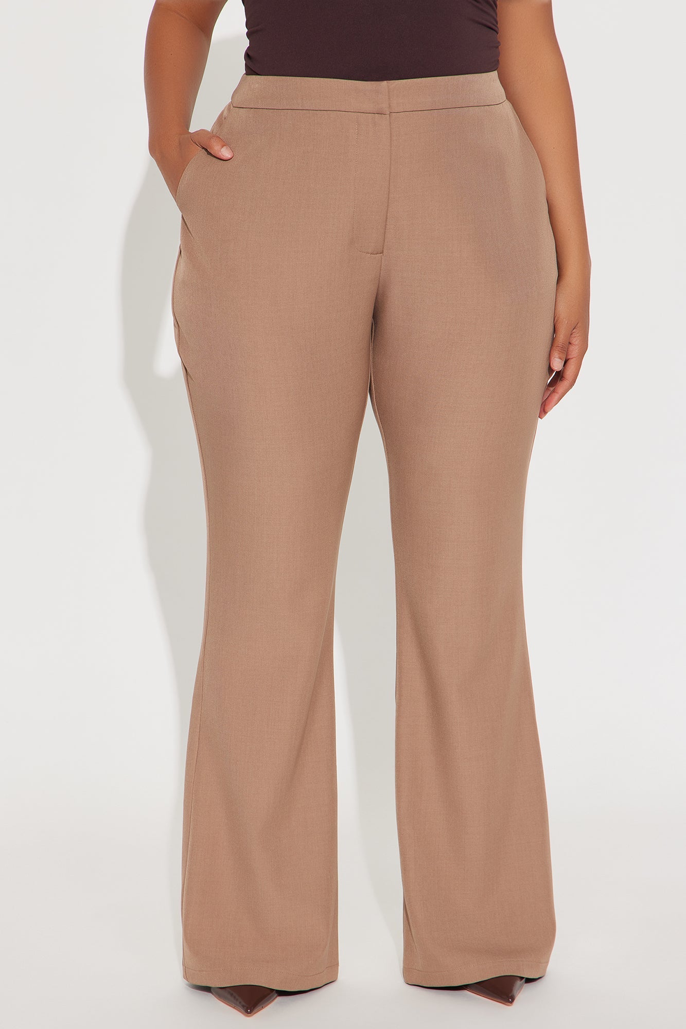 Breaking Even Flare Trouser - Chestnut