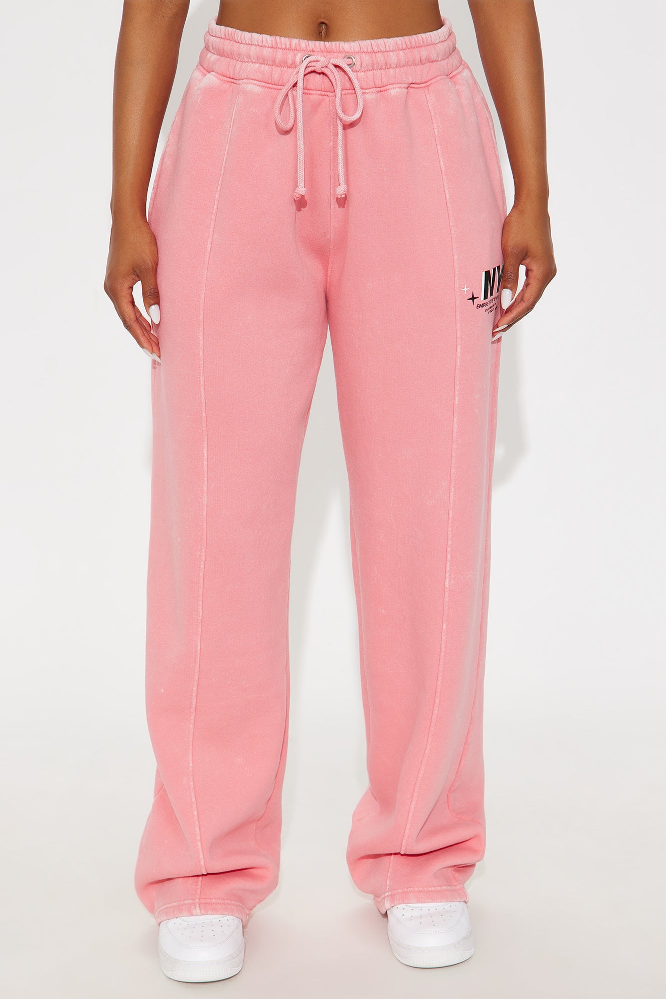 Meet In Manhattan Washed Pants - Pink