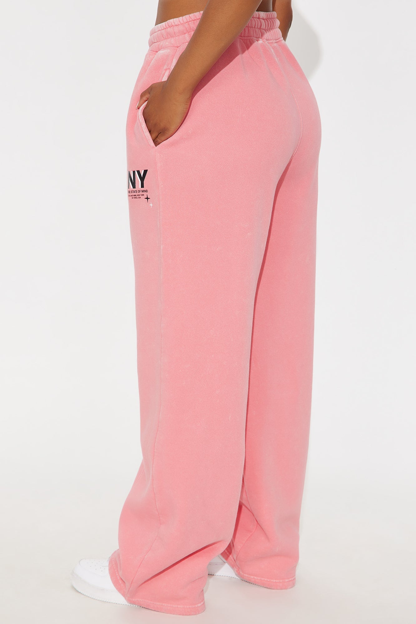 Meet In Manhattan Washed Pants - Pink