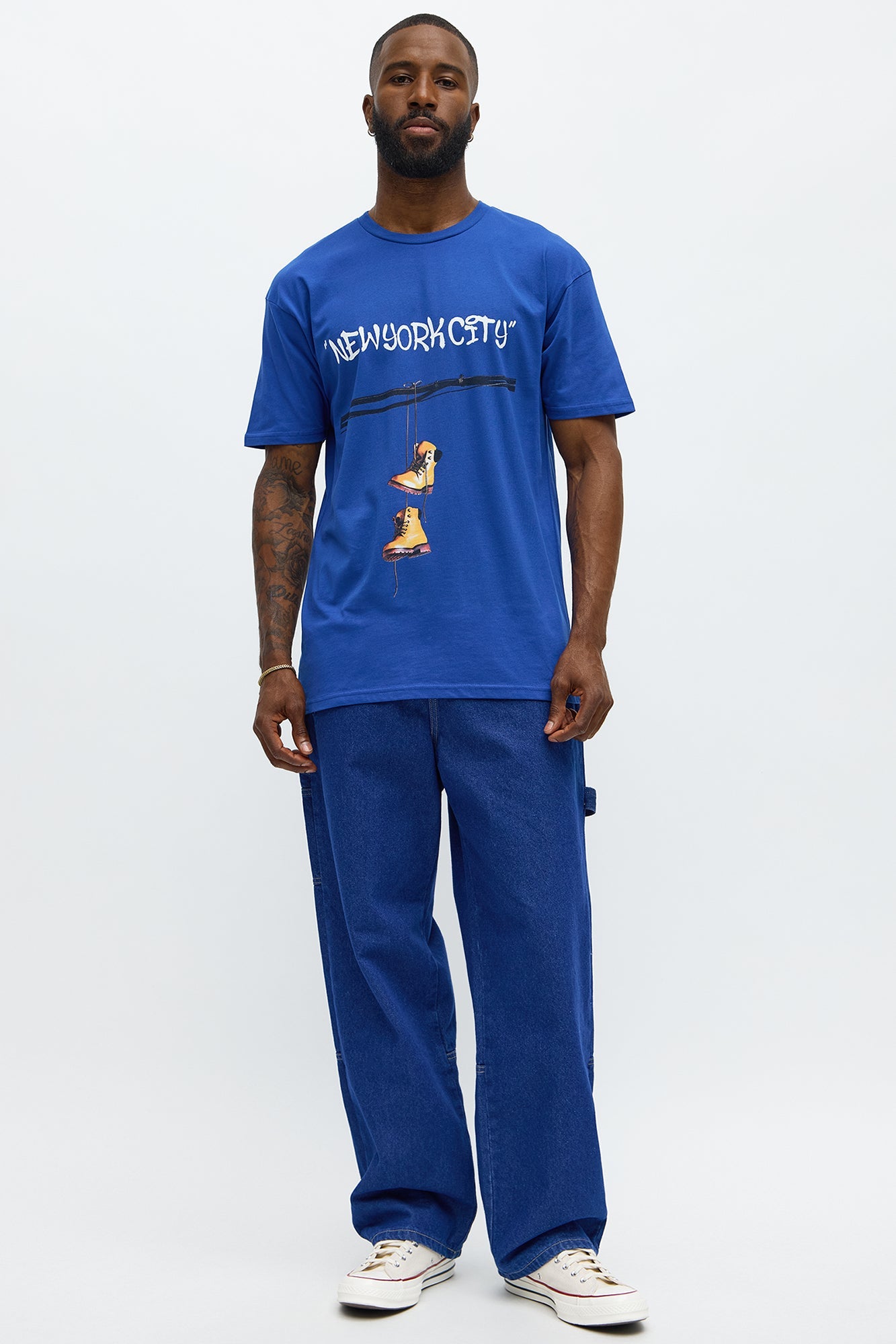 NYC Boots Short Sleeve Tee - Blue