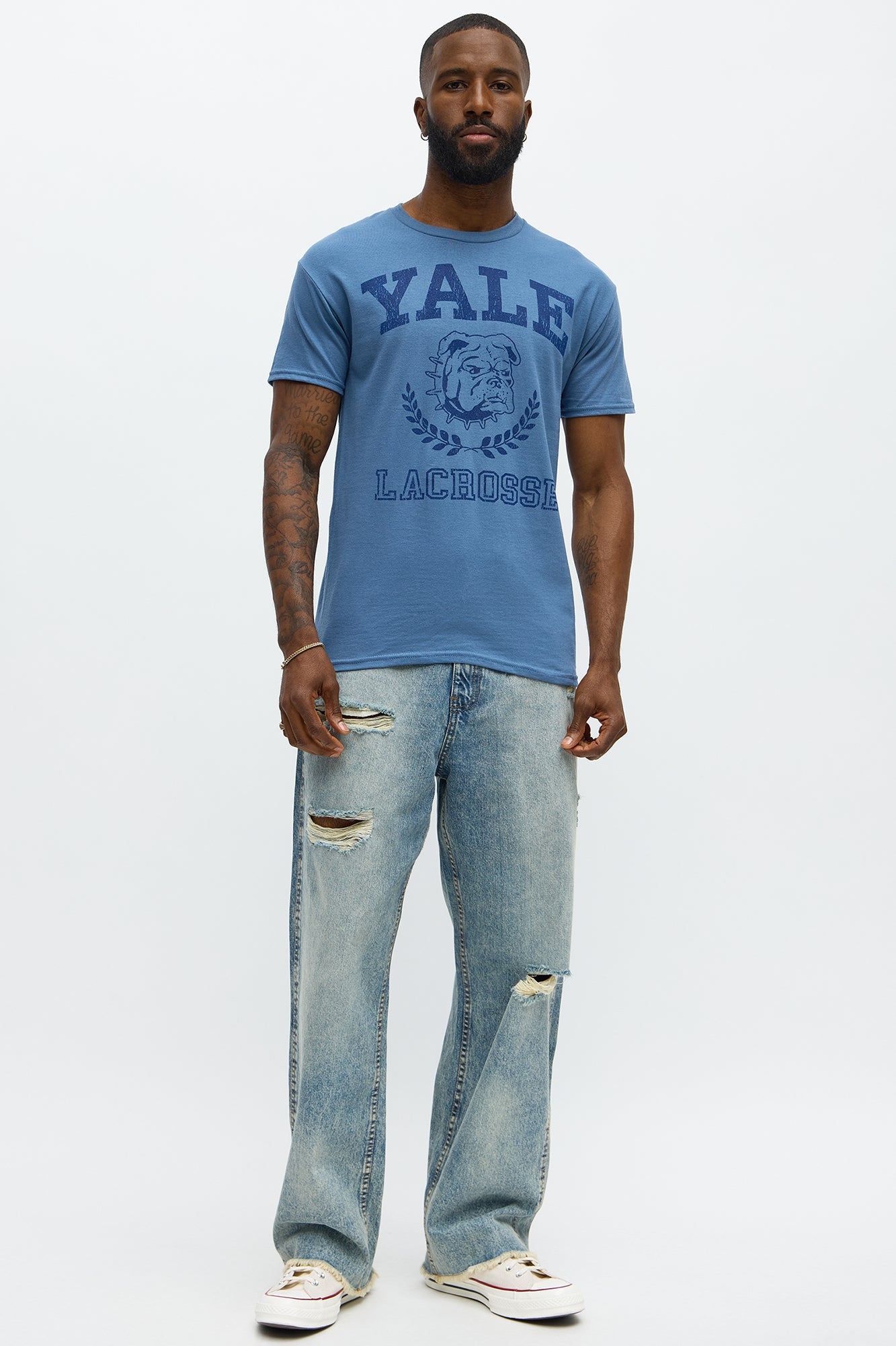 Yale Lacrosse Team Short Sleeve Tee - Indigo
