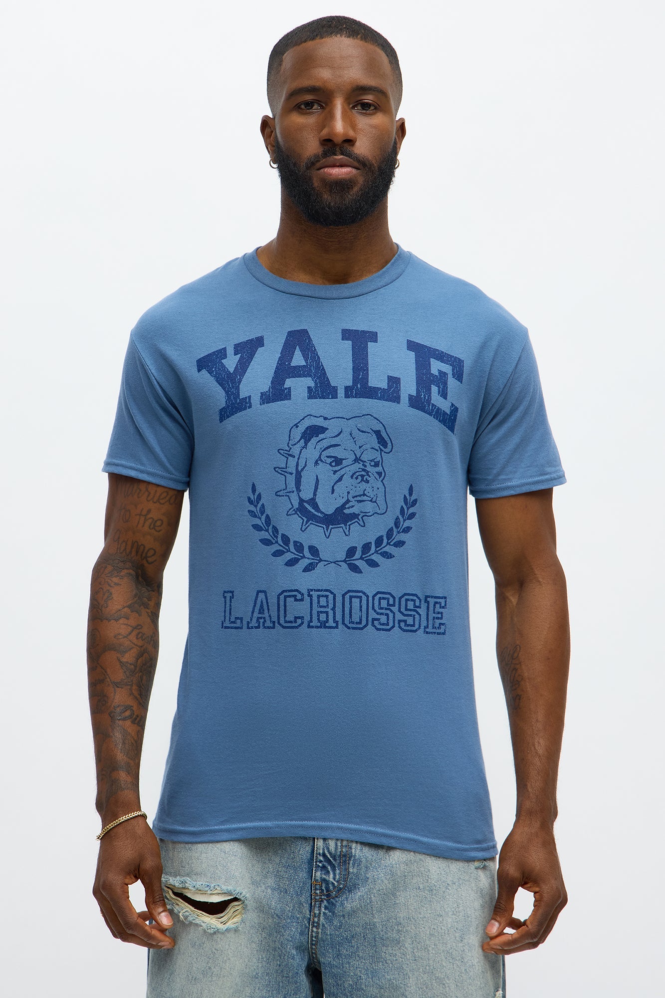 Yale Lacrosse Team Short Sleeve Tee - Indigo