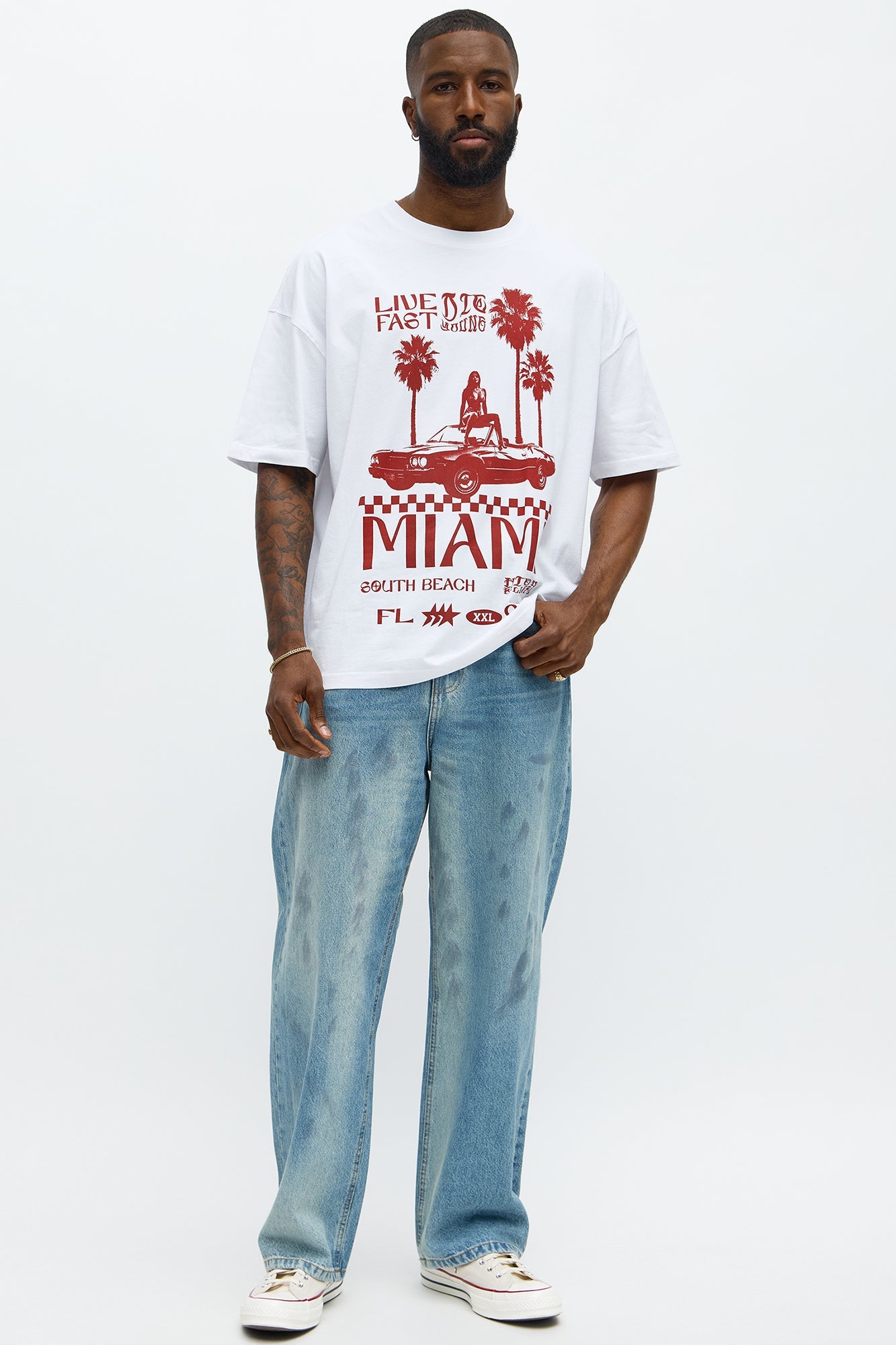 Baggy Gold Rush Jeans - Medium Blue Wash