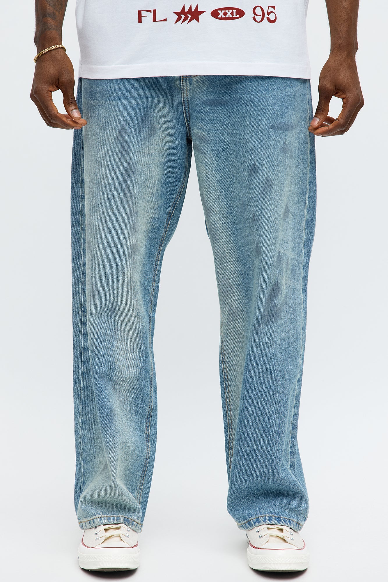 Baggy Gold Rush Jeans - Medium Blue Wash