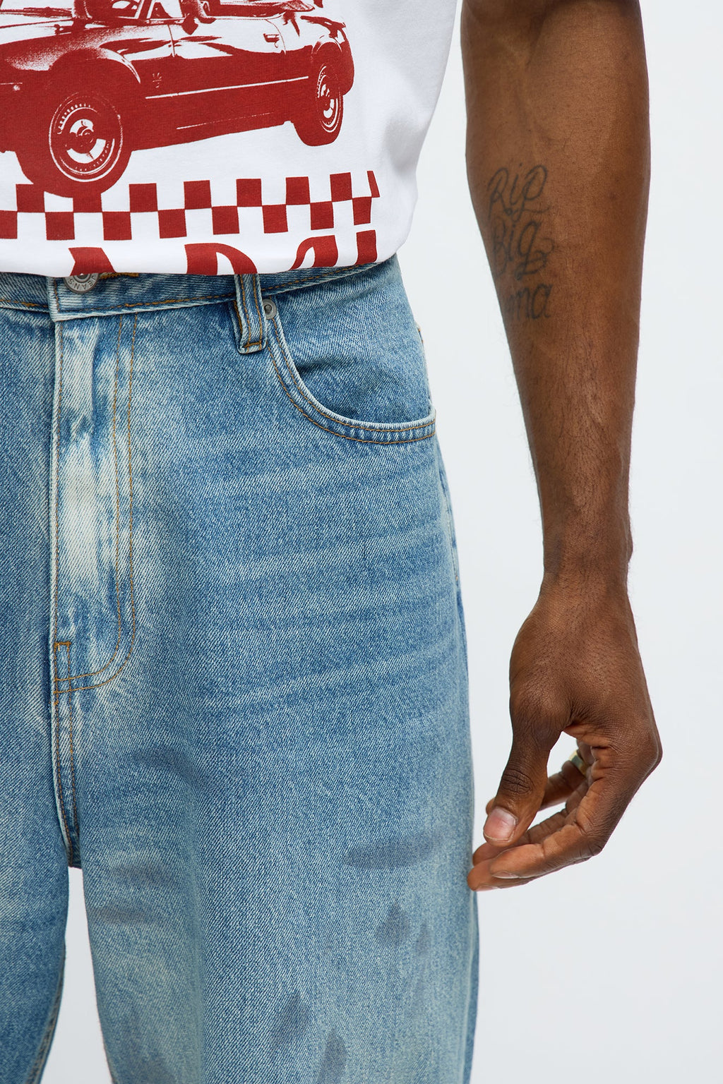 Baggy Gold Rush Jeans - Medium Blue Wash