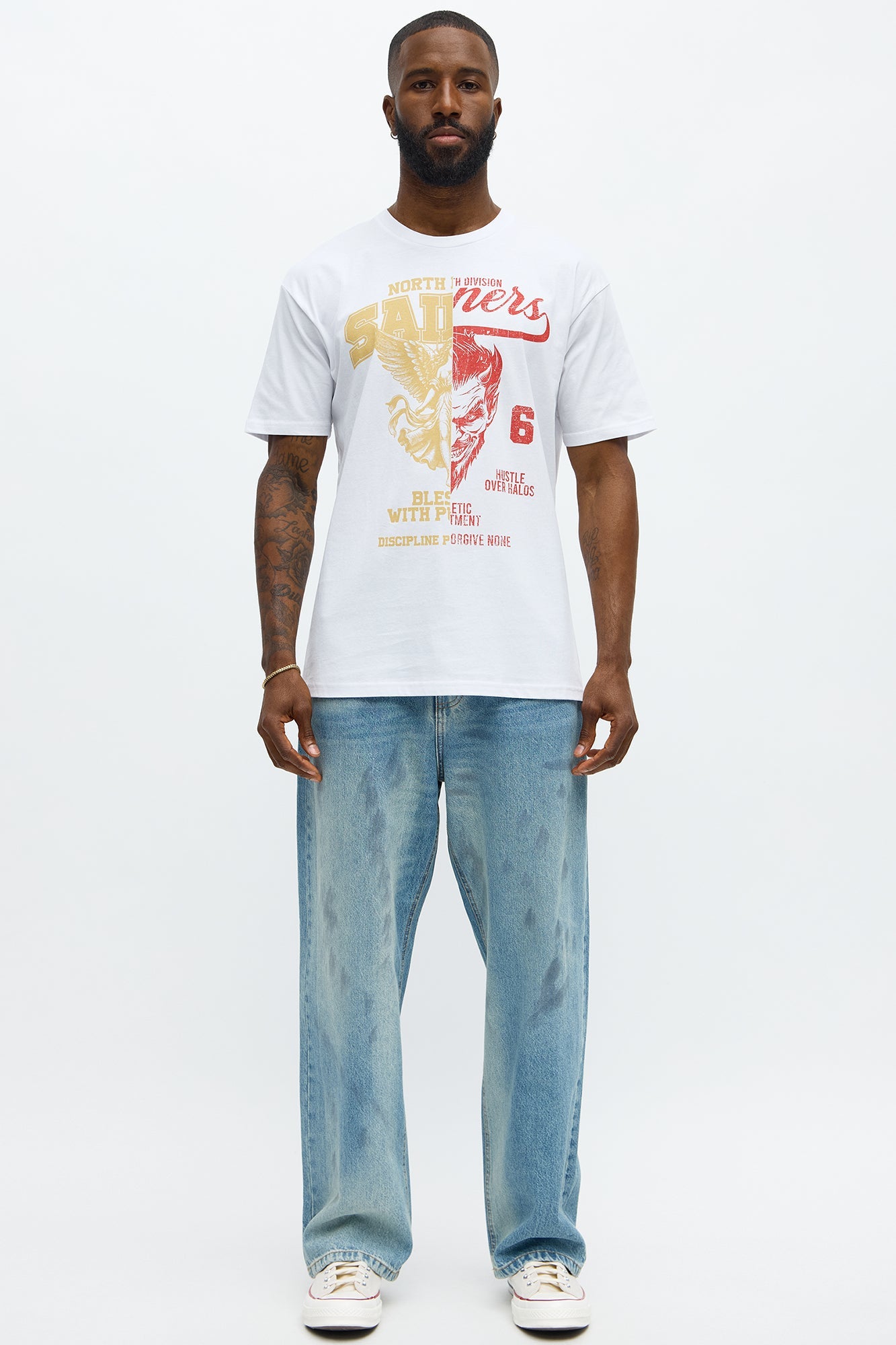 North Division Hustle Halos Short Sleeve Tee - White