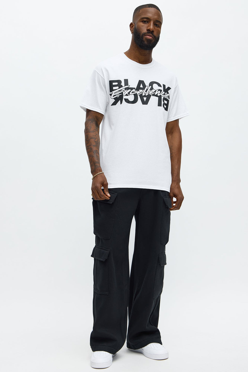 Black Excellence Lifestyle Short Sleeve Tee - White