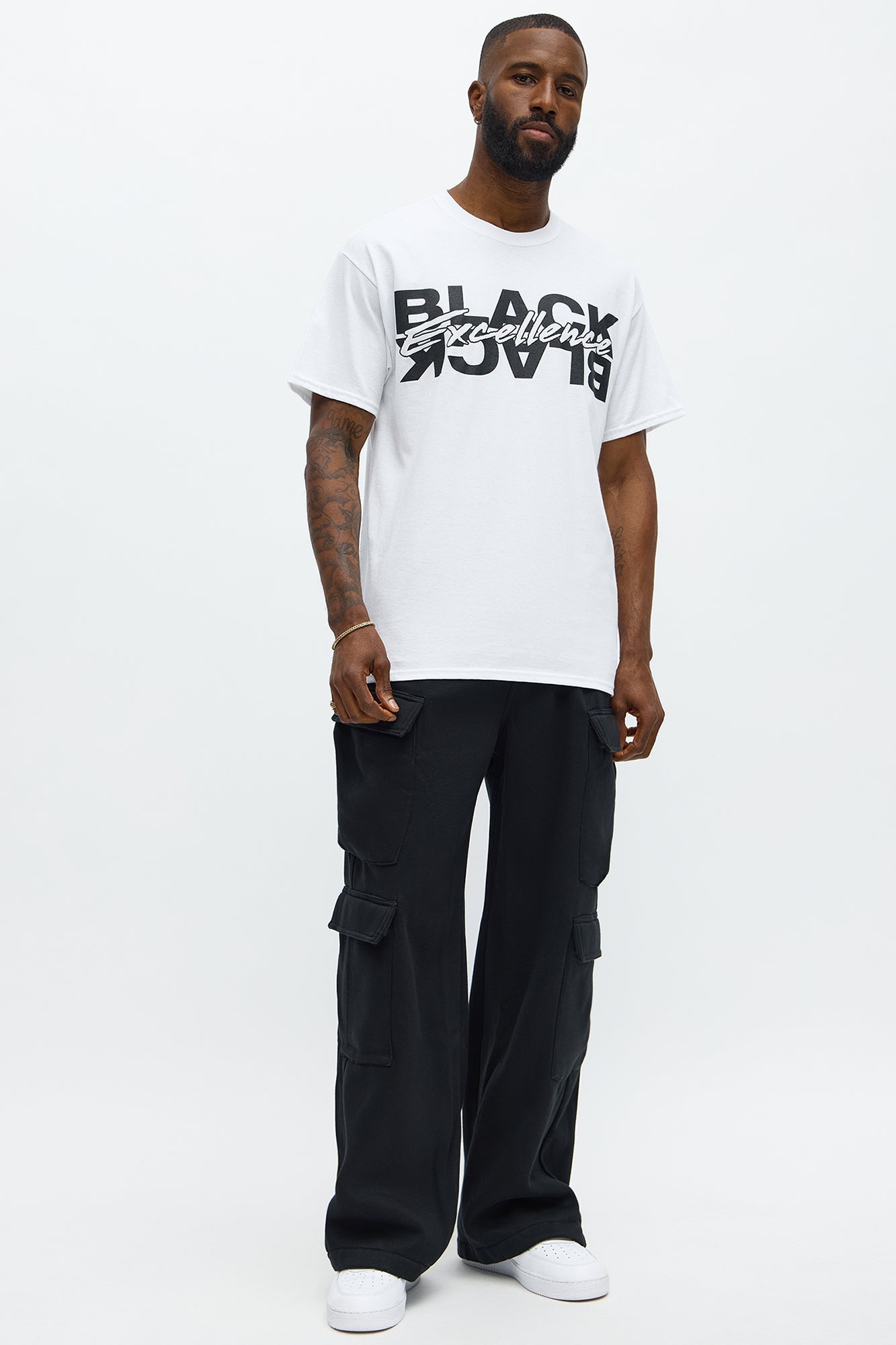 Black Excellence Lifestyle Short Sleeve Tee - White