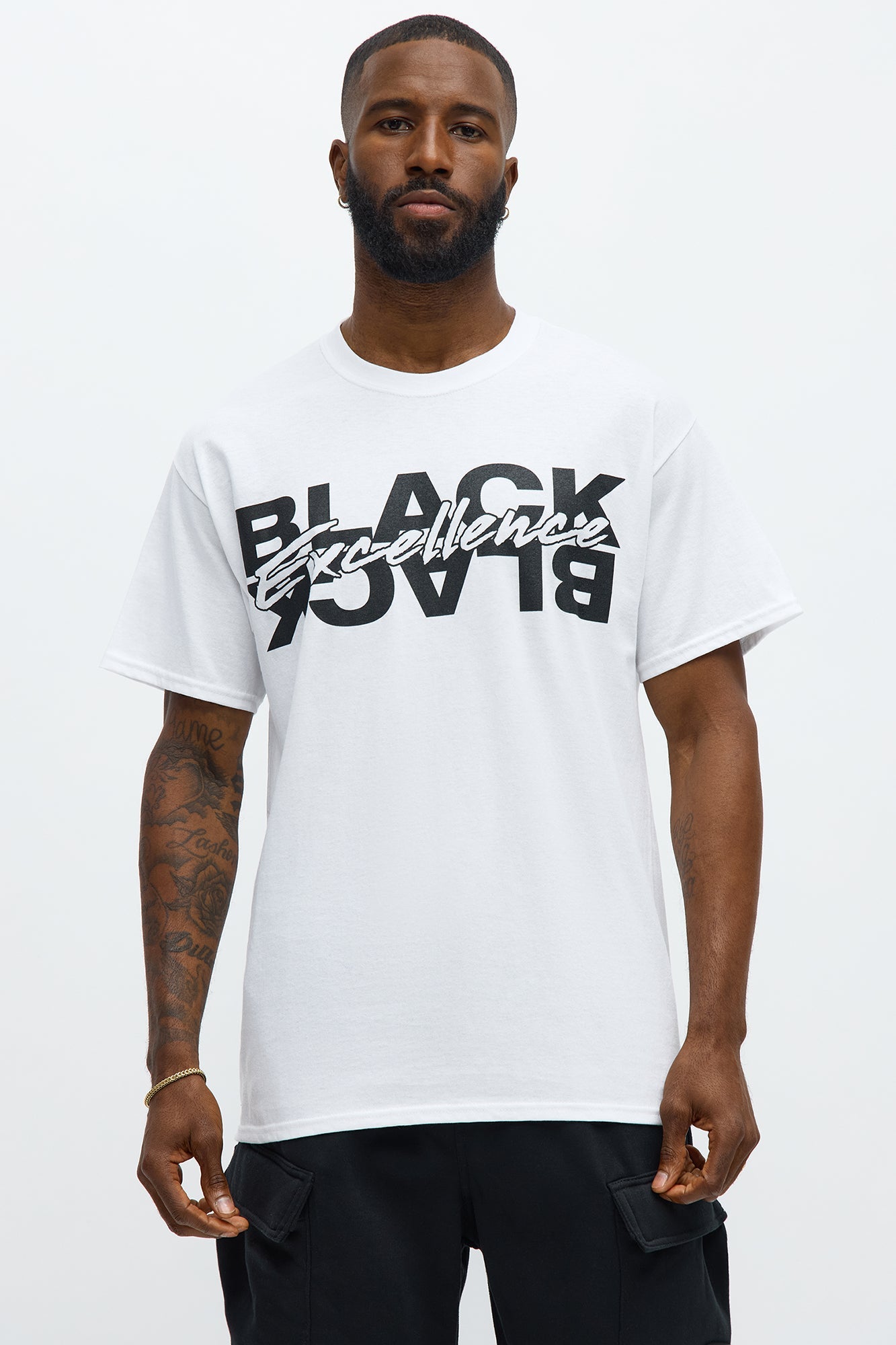 Black Excellence Lifestyle Short Sleeve Tee - White