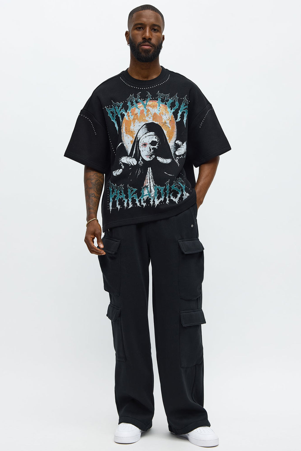 Tyson Pray Oversized Short Sleeve Tee - Black