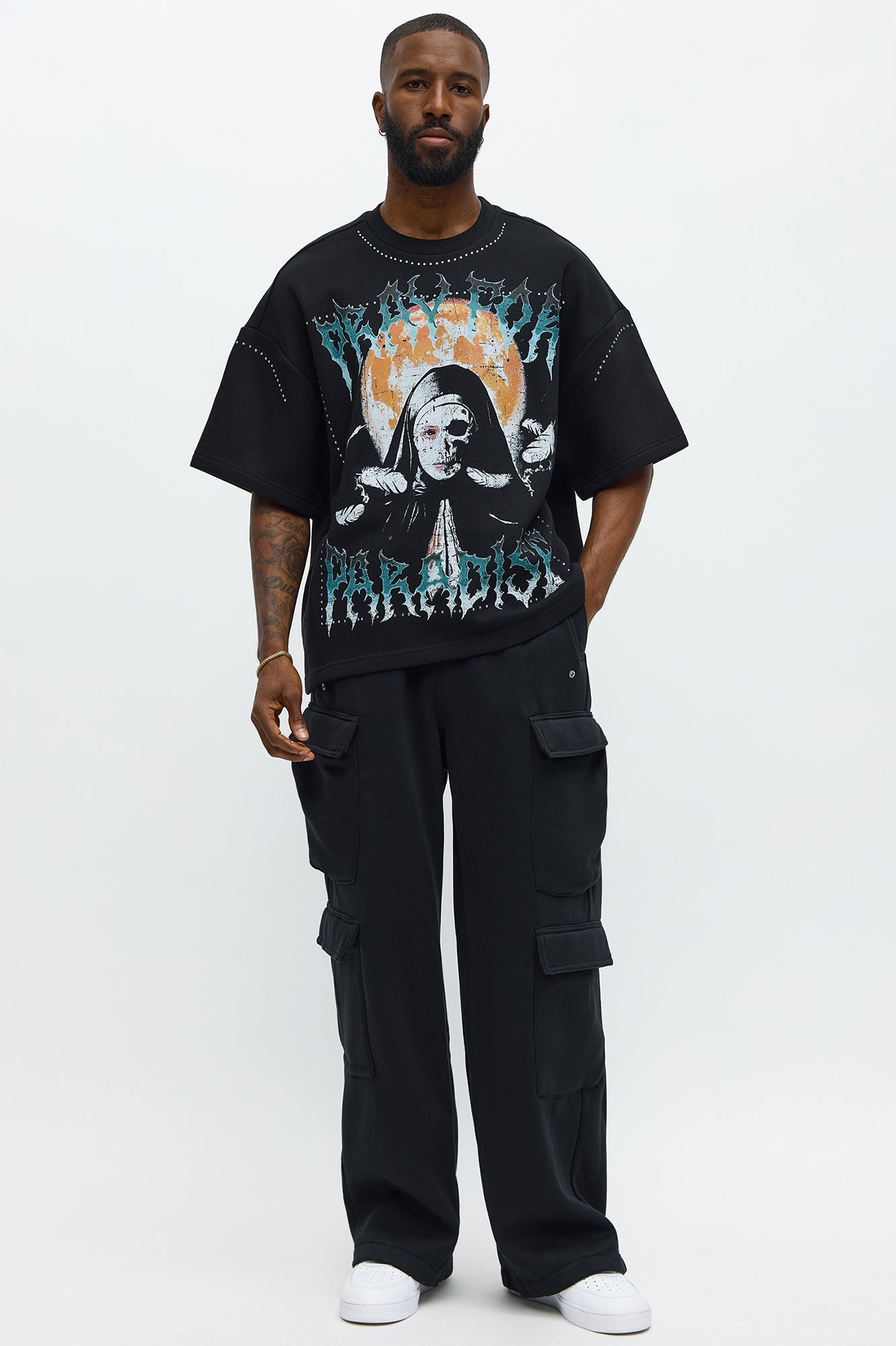 Tyson Pray Oversized Short Sleeve Tee - Black