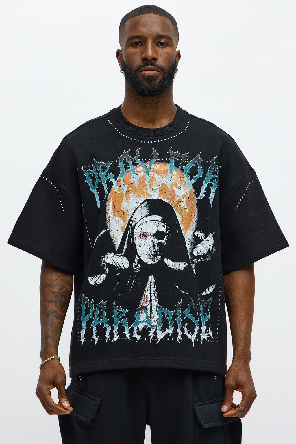 Tyson Pray Oversized Short Sleeve Tee - Black