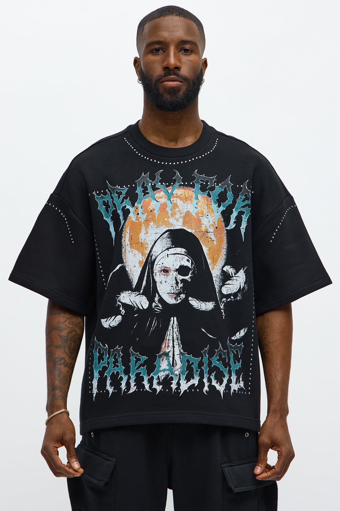Tyson Pray Oversized Short Sleeve Tee - Black