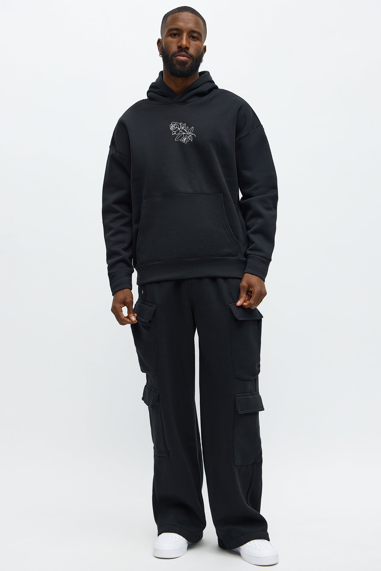 Rose Thorns Hoodie - Black
