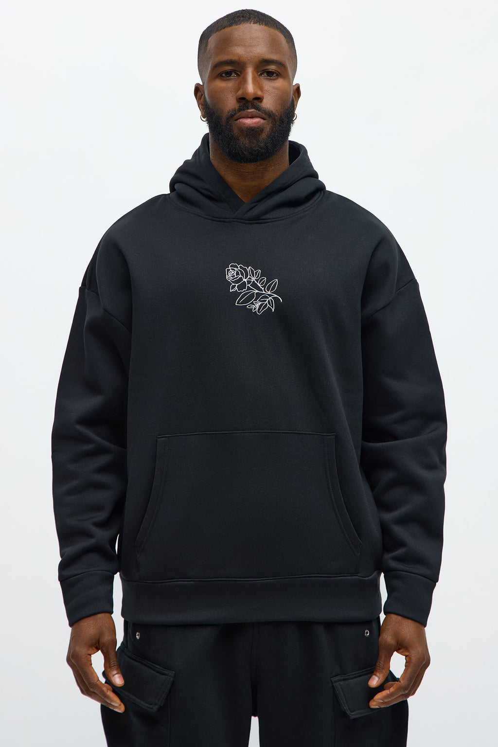 Rose Thorns Hoodie - Black